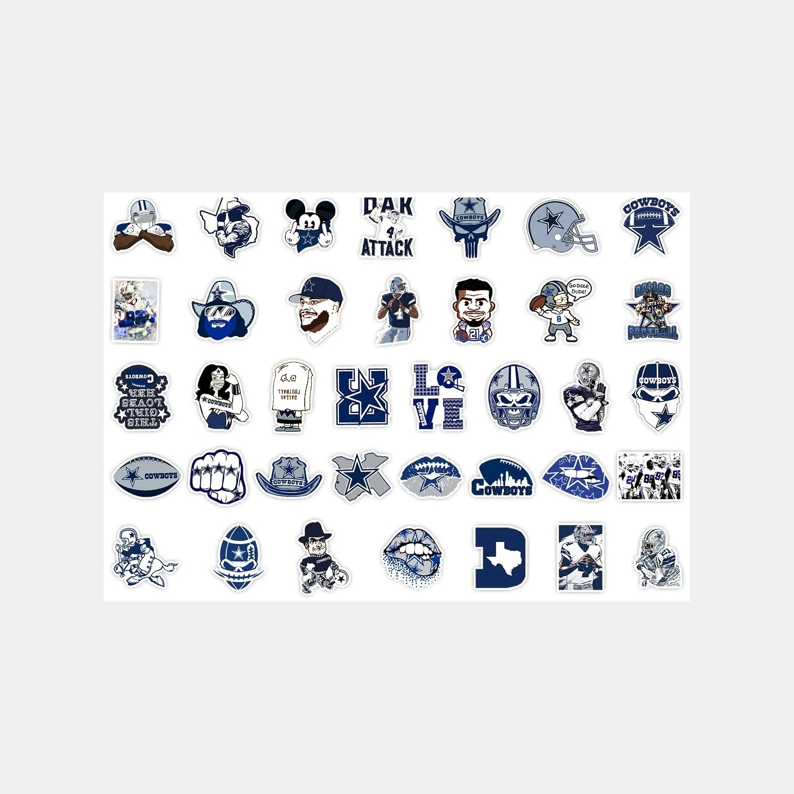 Football Team Vinyl Sticker Set, 50 Pieces — view 23