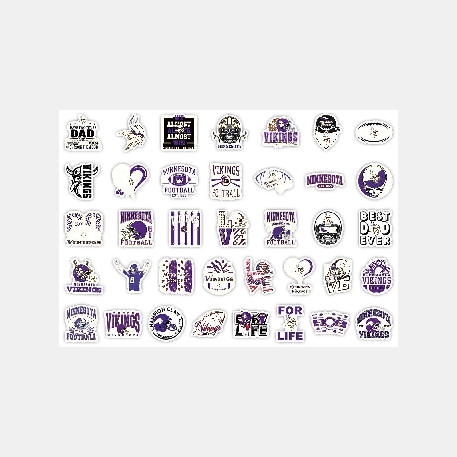 Football Team Vinyl Sticker Set, 50 Pieces — view 30