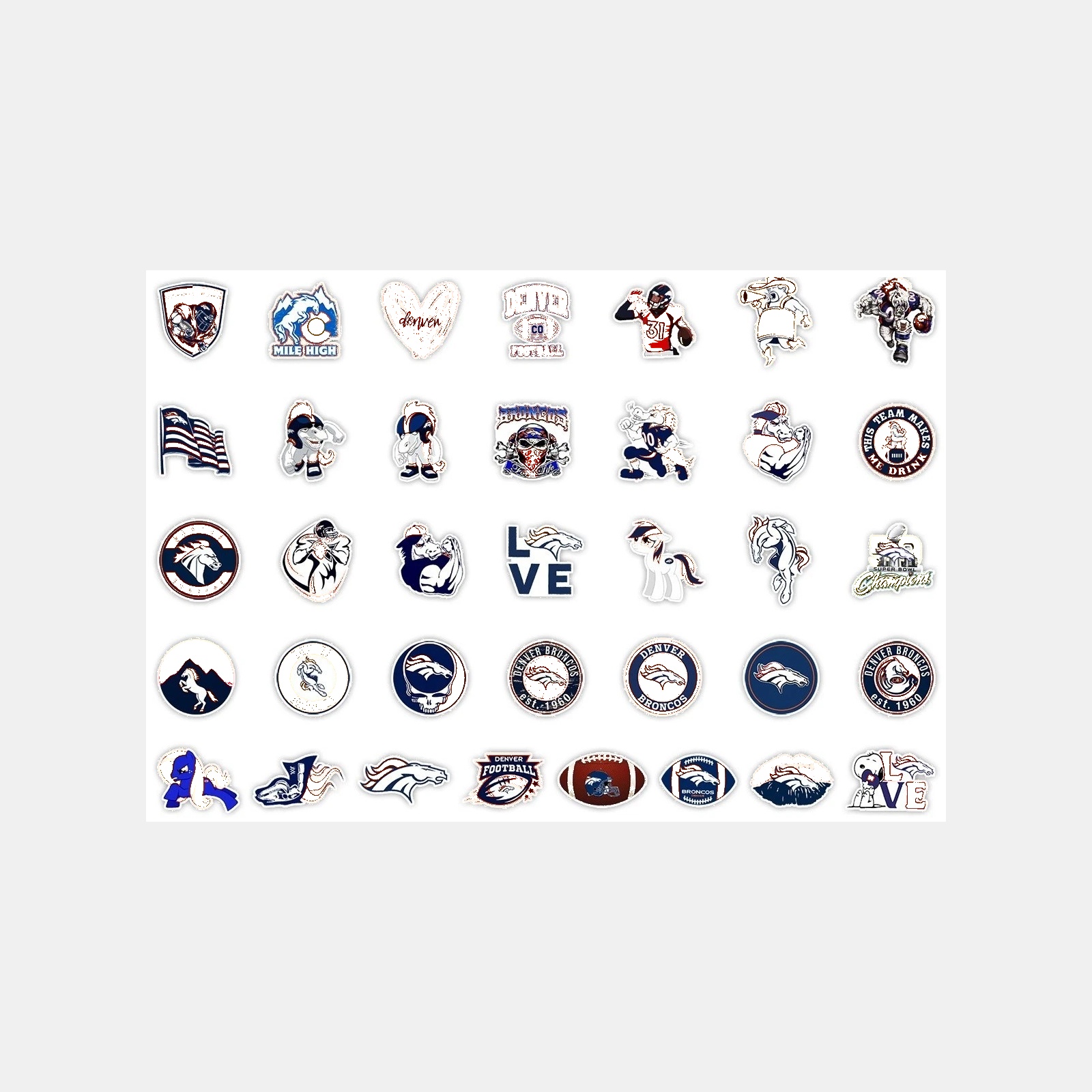 Football Team Vinyl Sticker Set, 50 Pieces — view 19