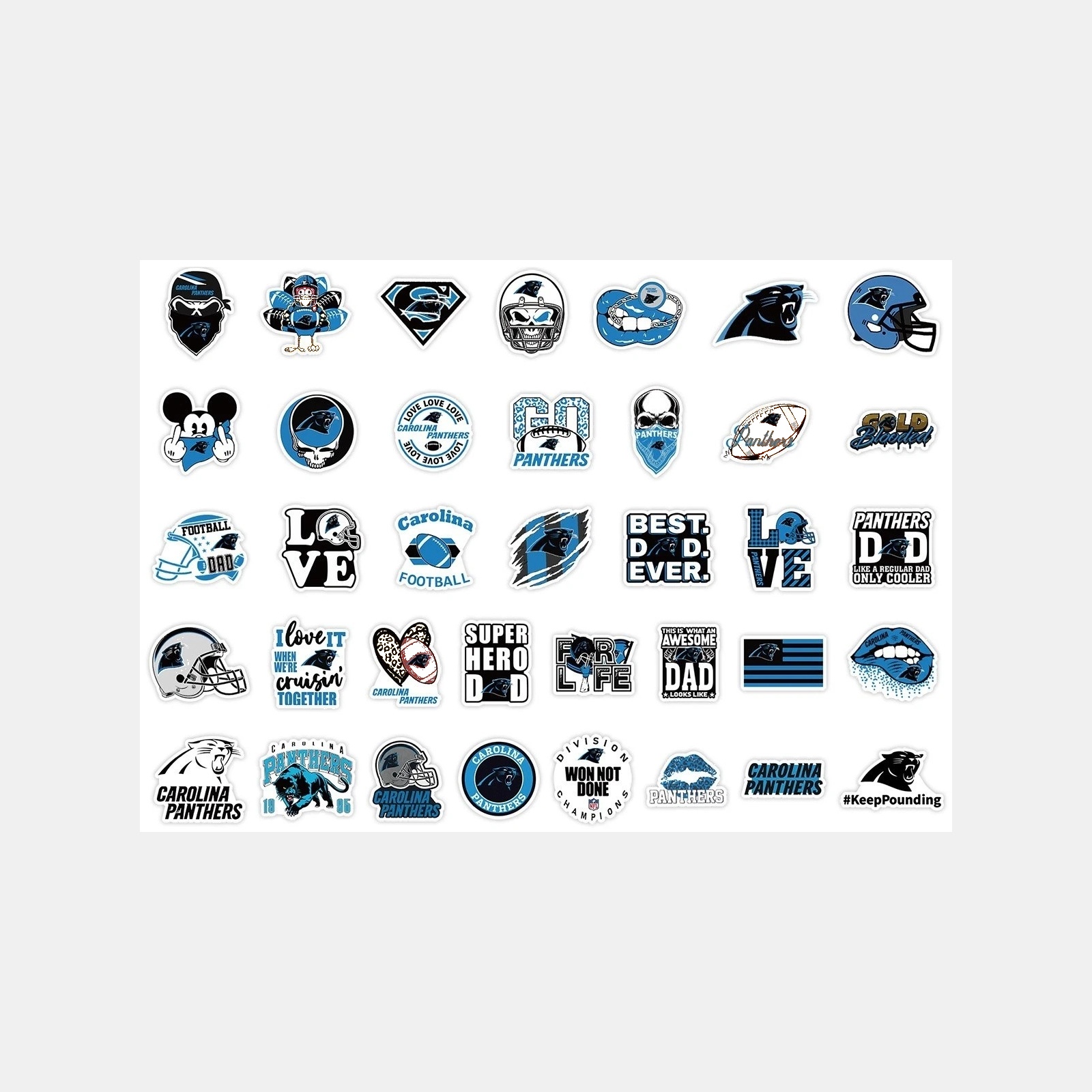 Football Team Vinyl Sticker Set, 50 Pieces — view 32