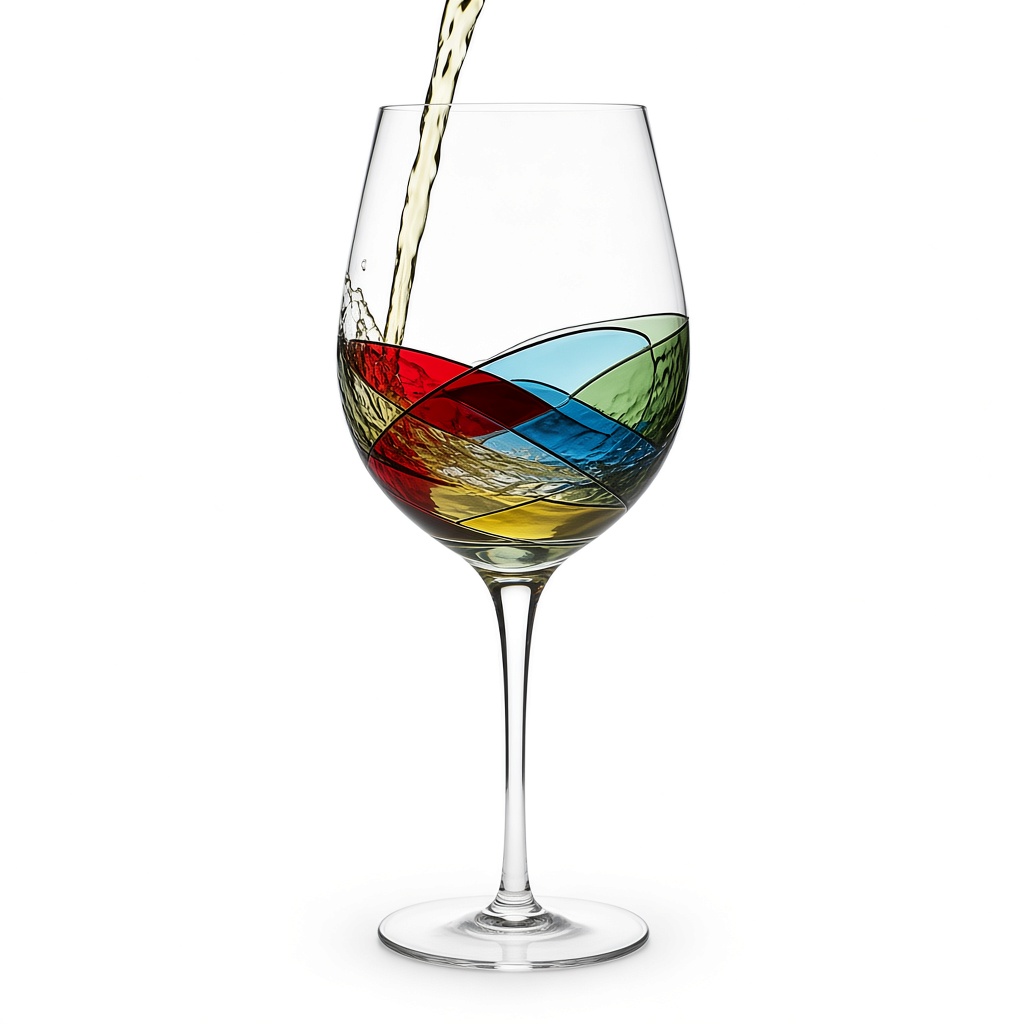 Hand-Painted Red Wine Glasses, Set of 2 — view 5