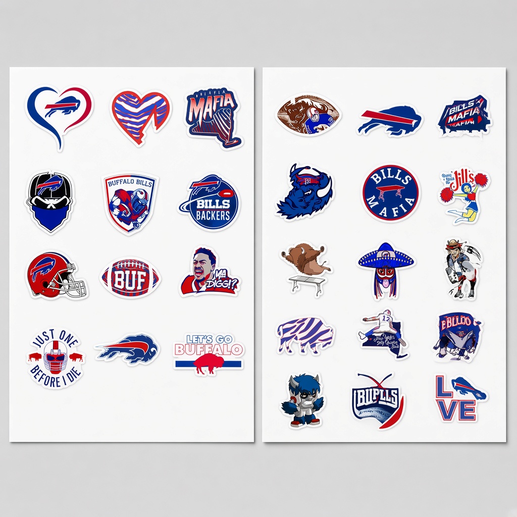 Football Team Vinyl Sticker Set, 50 Pieces — view 6