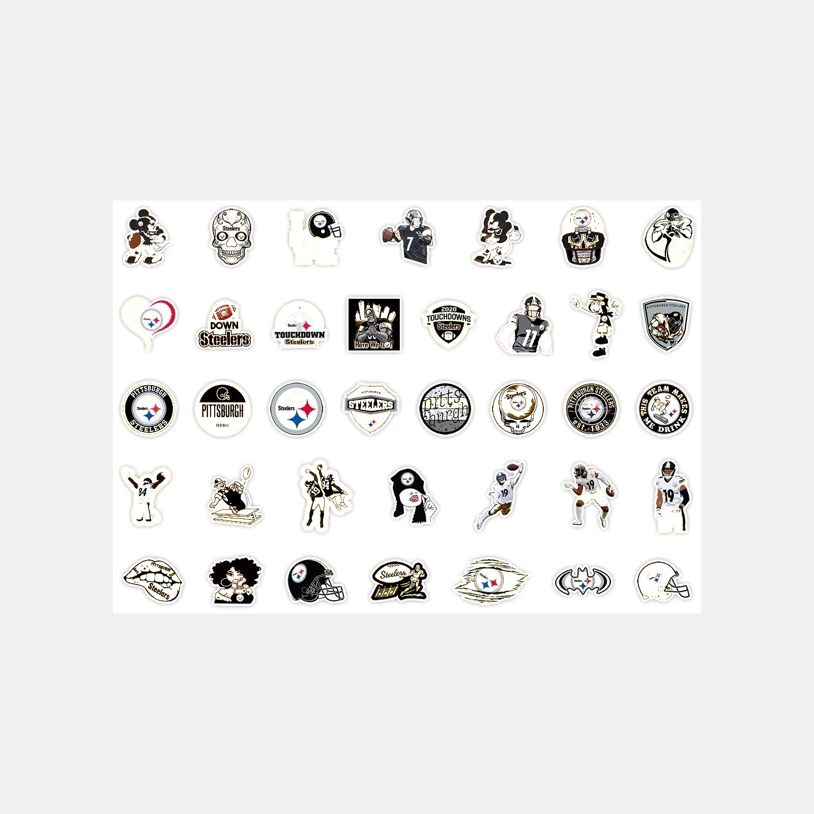 Football Team Vinyl Sticker Set, 50 Pieces — view 14
