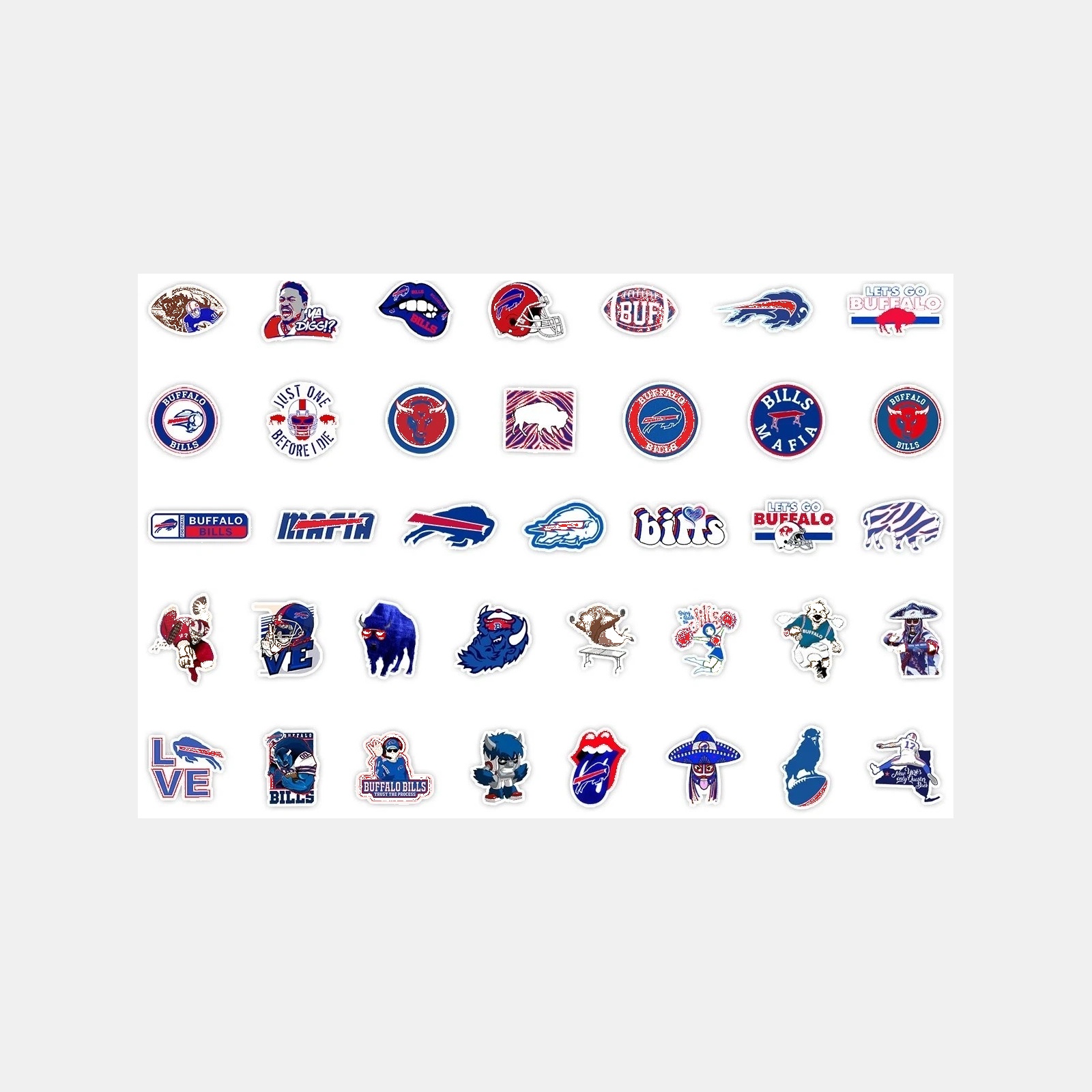 Football Team Vinyl Sticker Set, 50 Pieces — view 7
