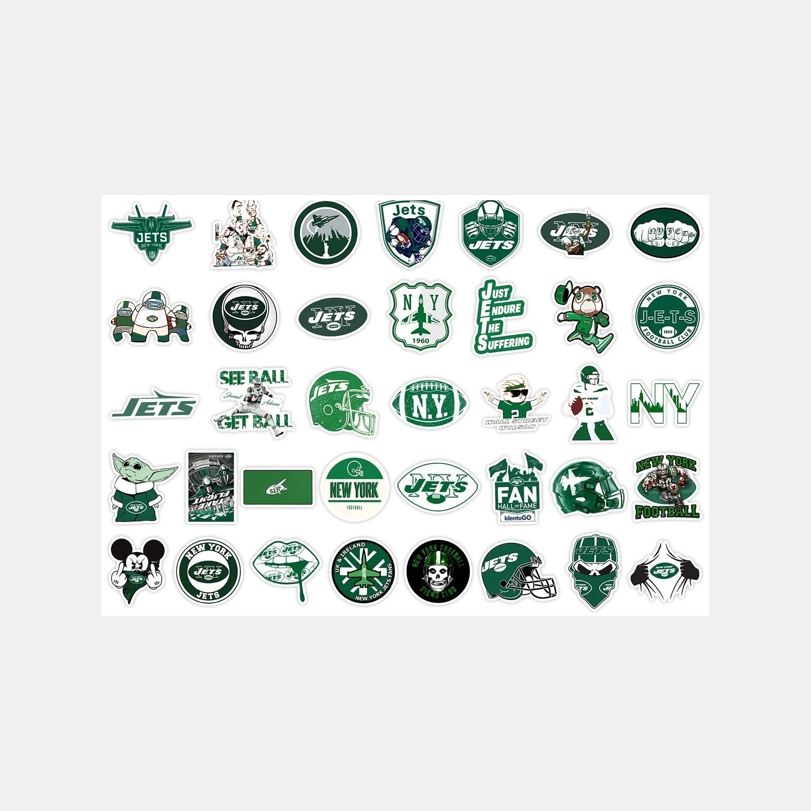Football Team Vinyl Sticker Set, 50 Pieces — view 10