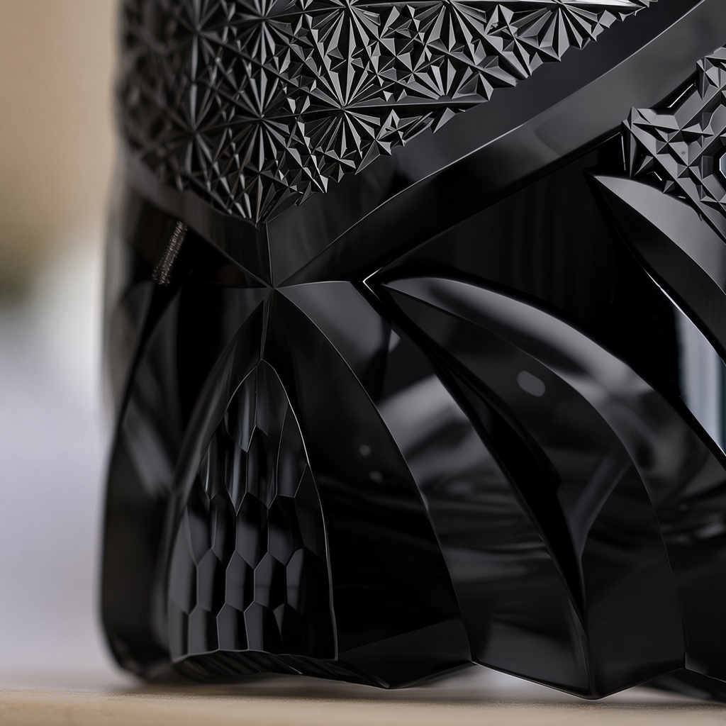 Edo Kiriko-Style Black Whiskey Tumbler — view 5