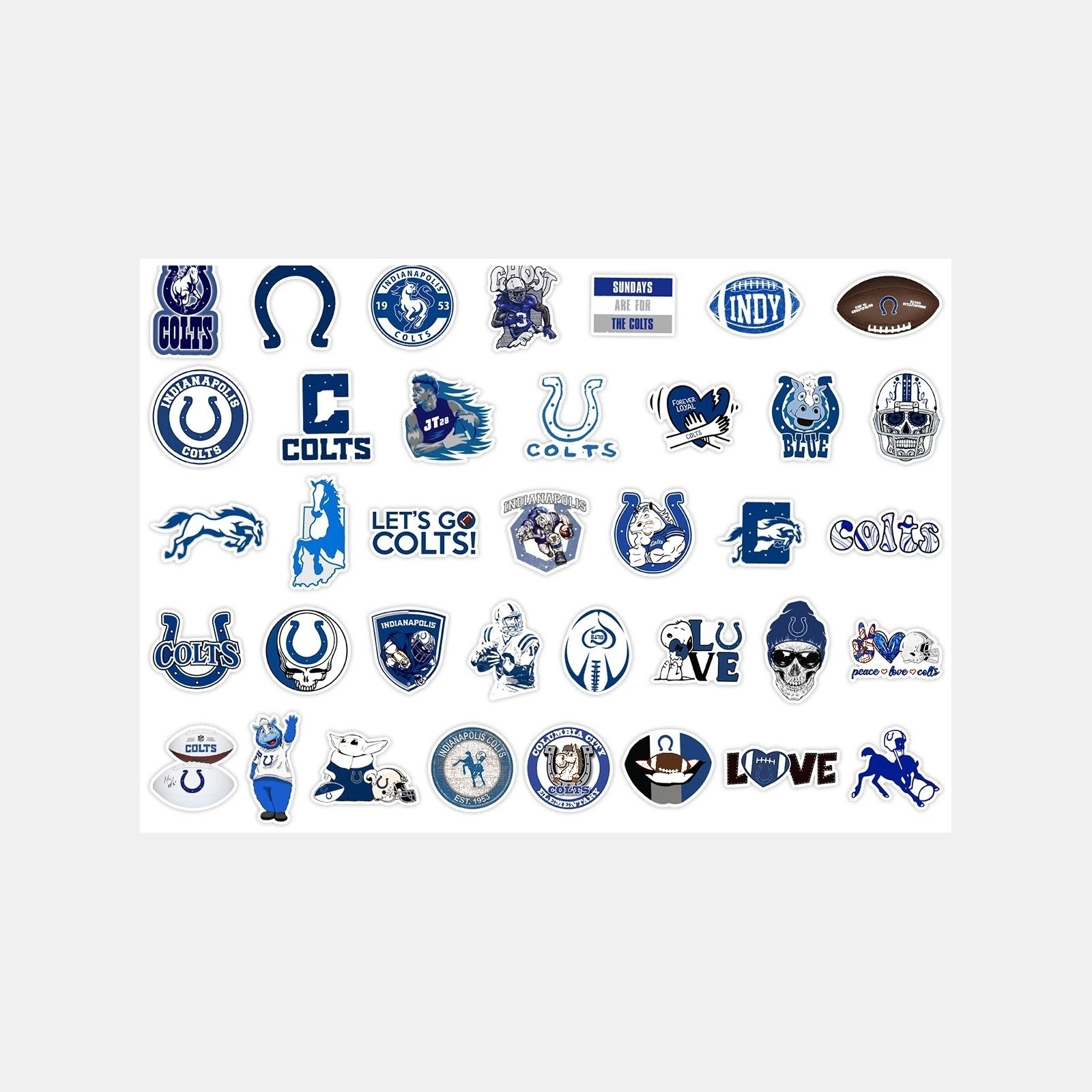 Football Team Vinyl Sticker Set, 50 Pieces — view 16