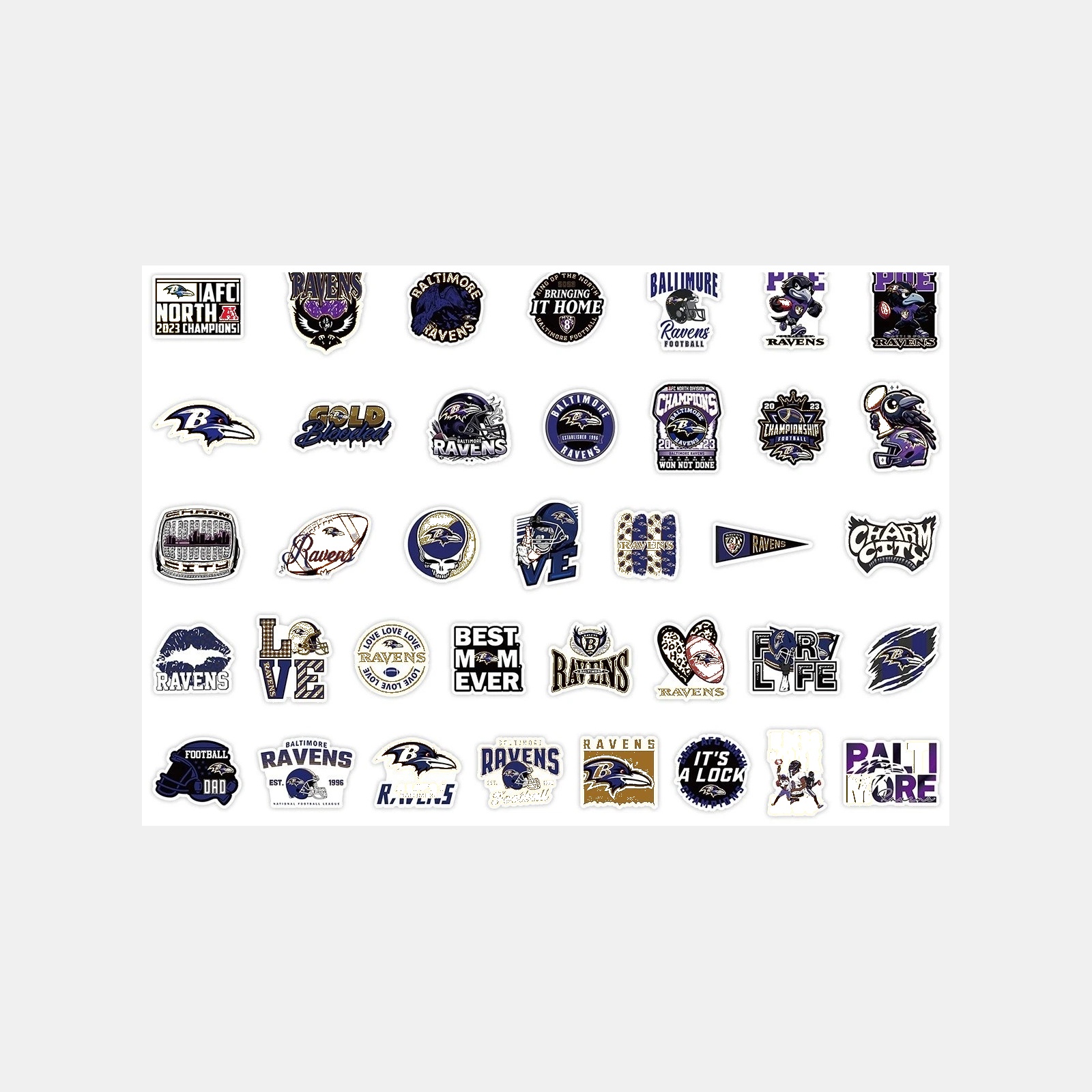 Football Team Vinyl Sticker Set, 50 Pieces — view 11