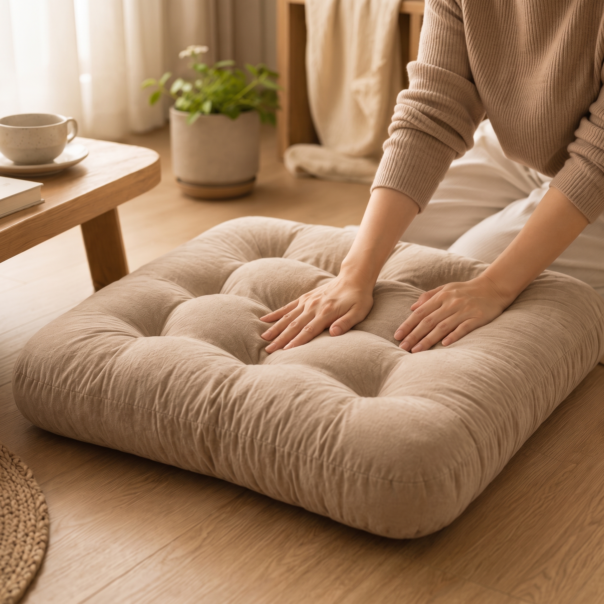 Square Floor Cushion, 22 x 22 in, photo 4 of 15