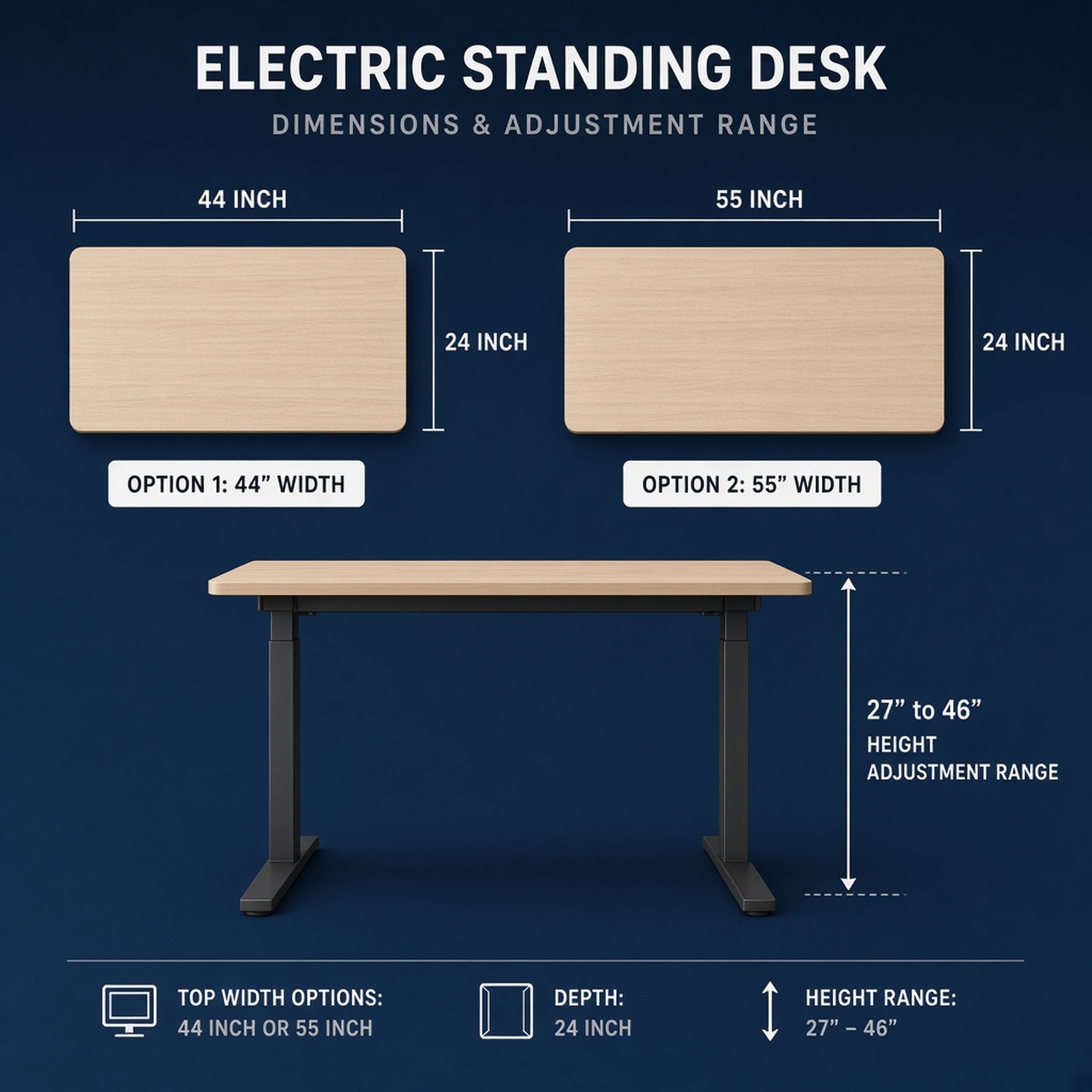 Electric Height-Adjustable Standing Desk — view 4