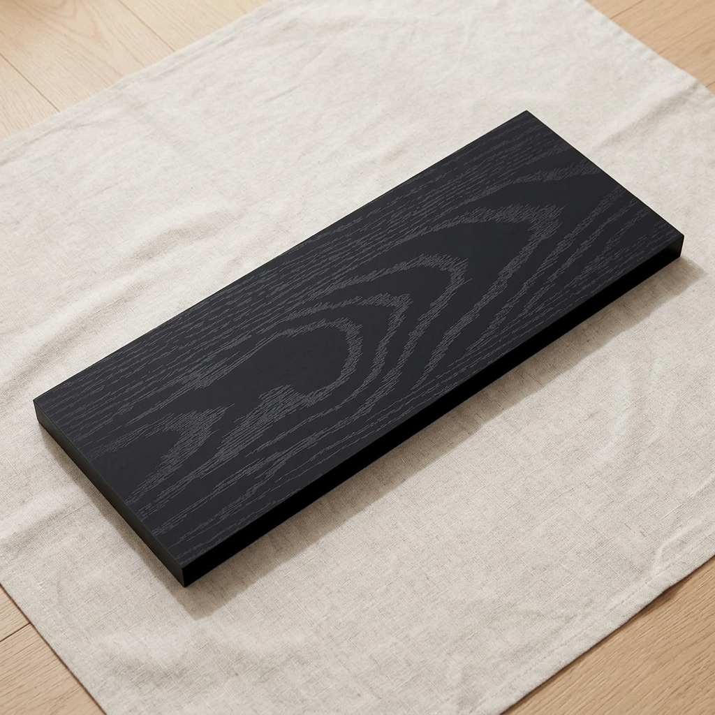Black Floating Wall Shelf, 16 Inch, photo 5 of 5