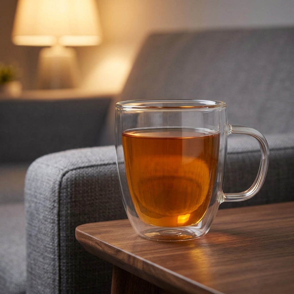 Double-Wall Glass Coffee Mug with Handle, 350 ml, photo 4 of 5