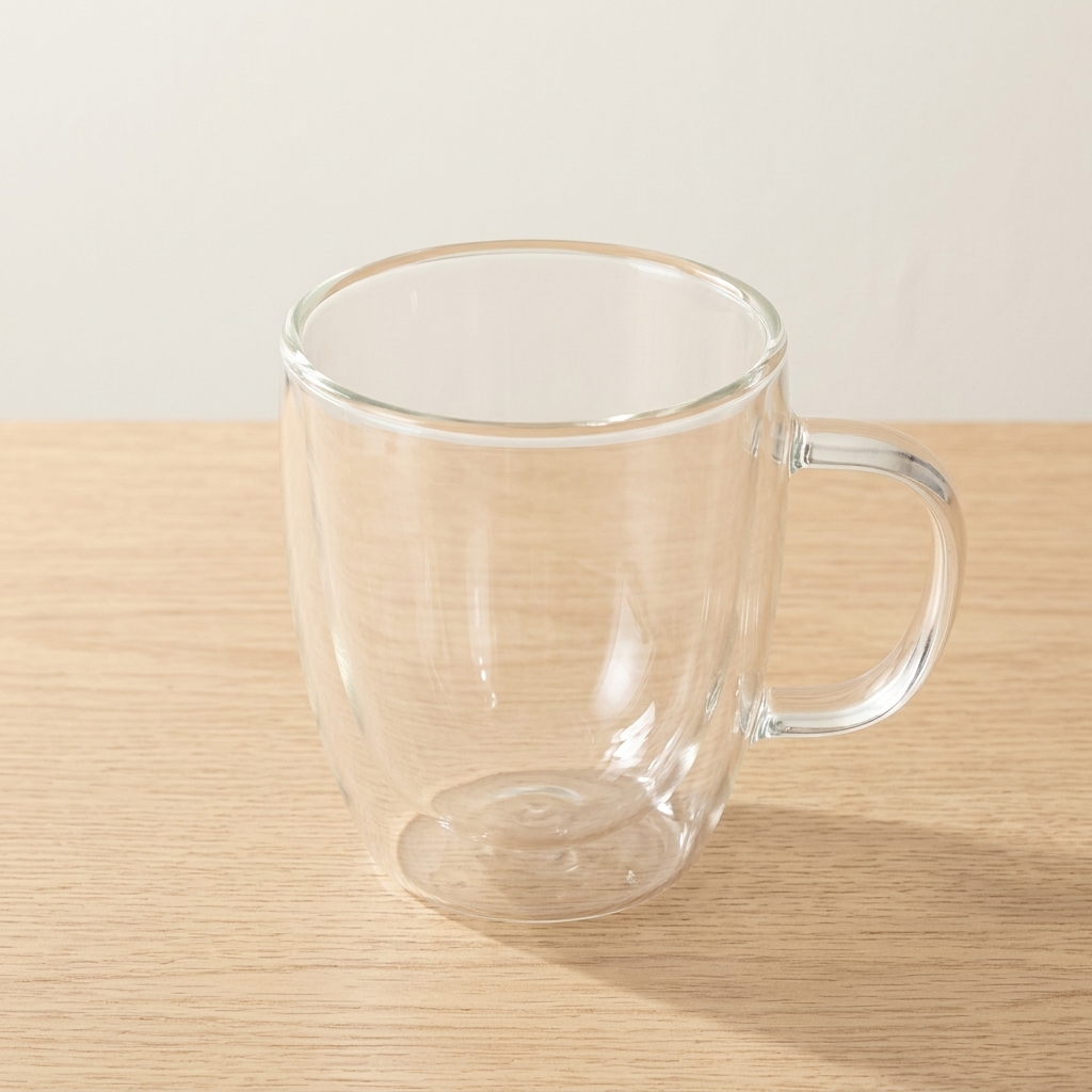 Double-Wall Glass Coffee Mug with Handle, 350 ml, photo 5 of 5