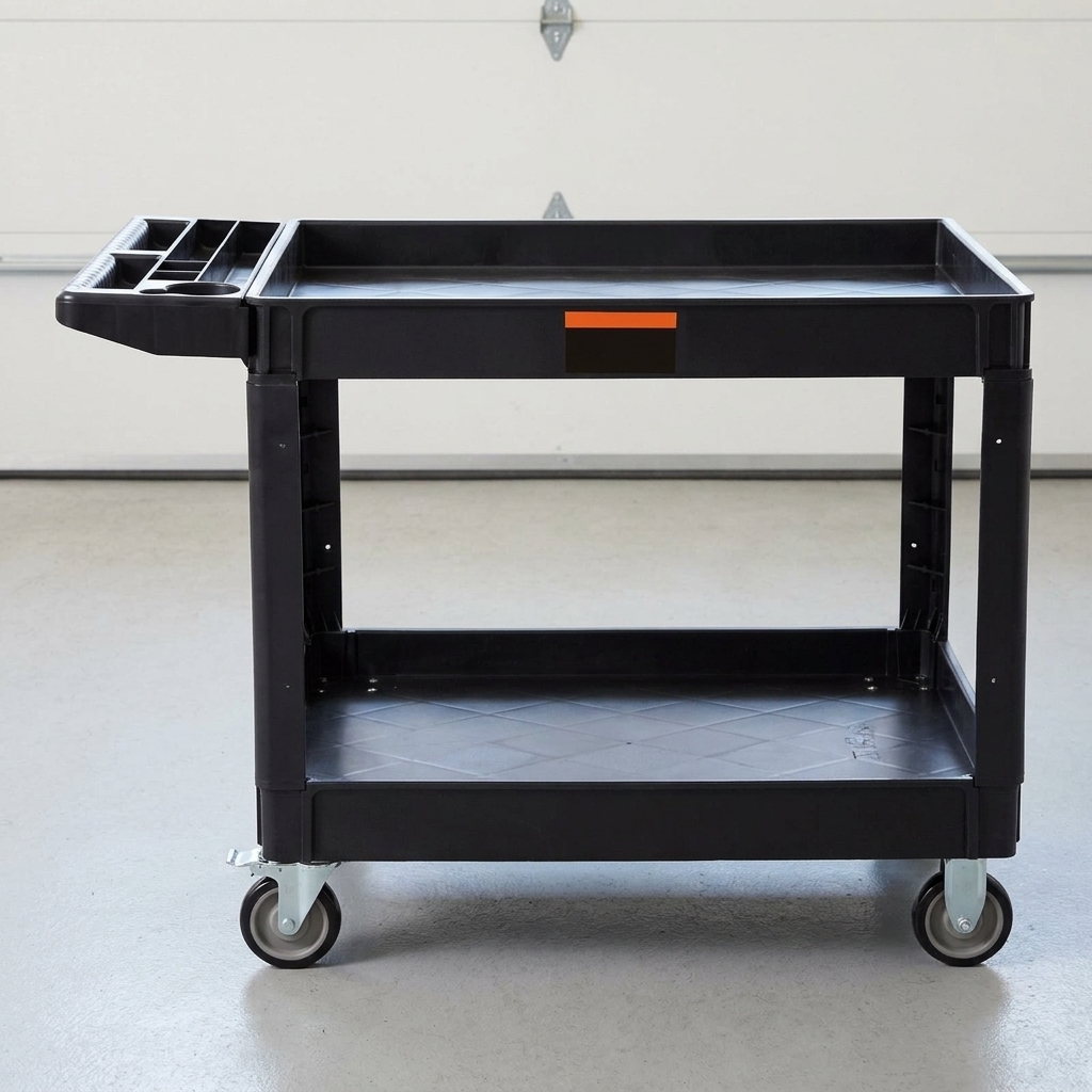 VEVOR 2-Shelf Rolling Utility Cart, 550 lb Capacity, photo 1 of 6