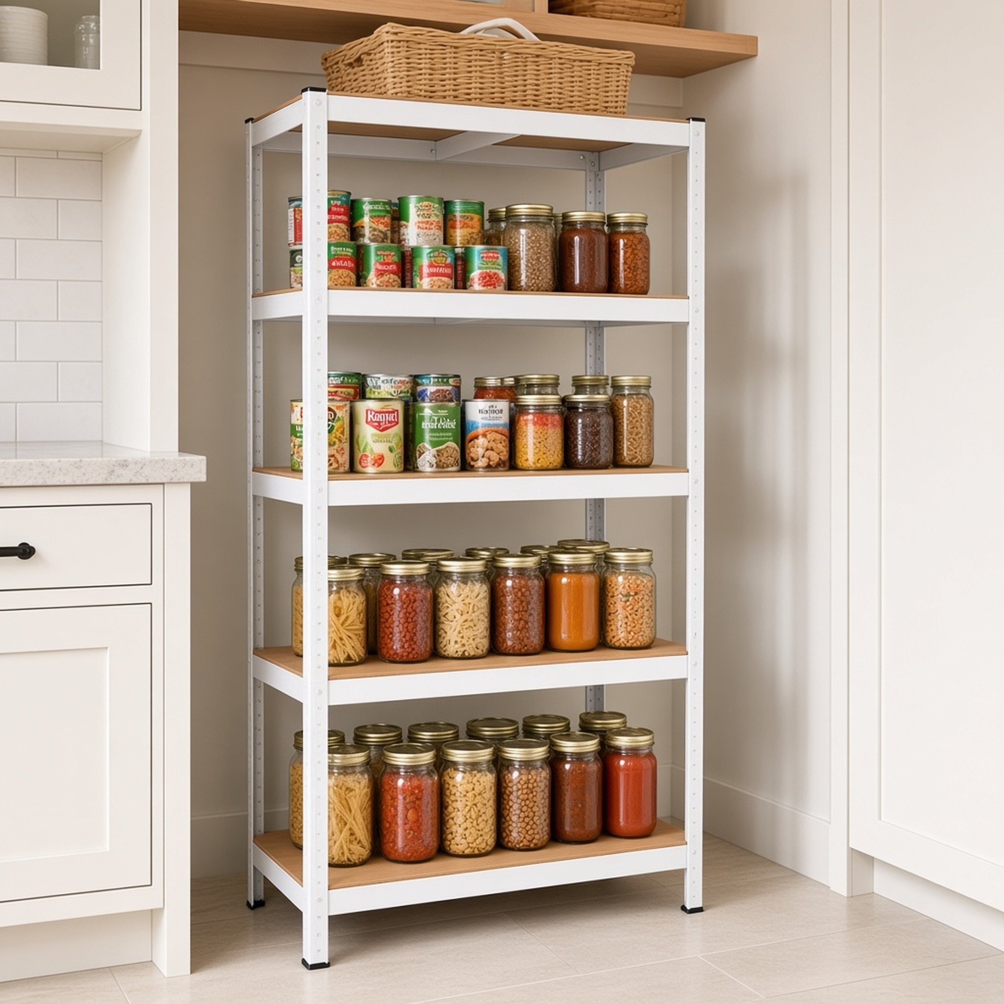 5-Tier Adjustable Metal Shelving Unit, 29 x 12 x 59 in, photo 4 of 6