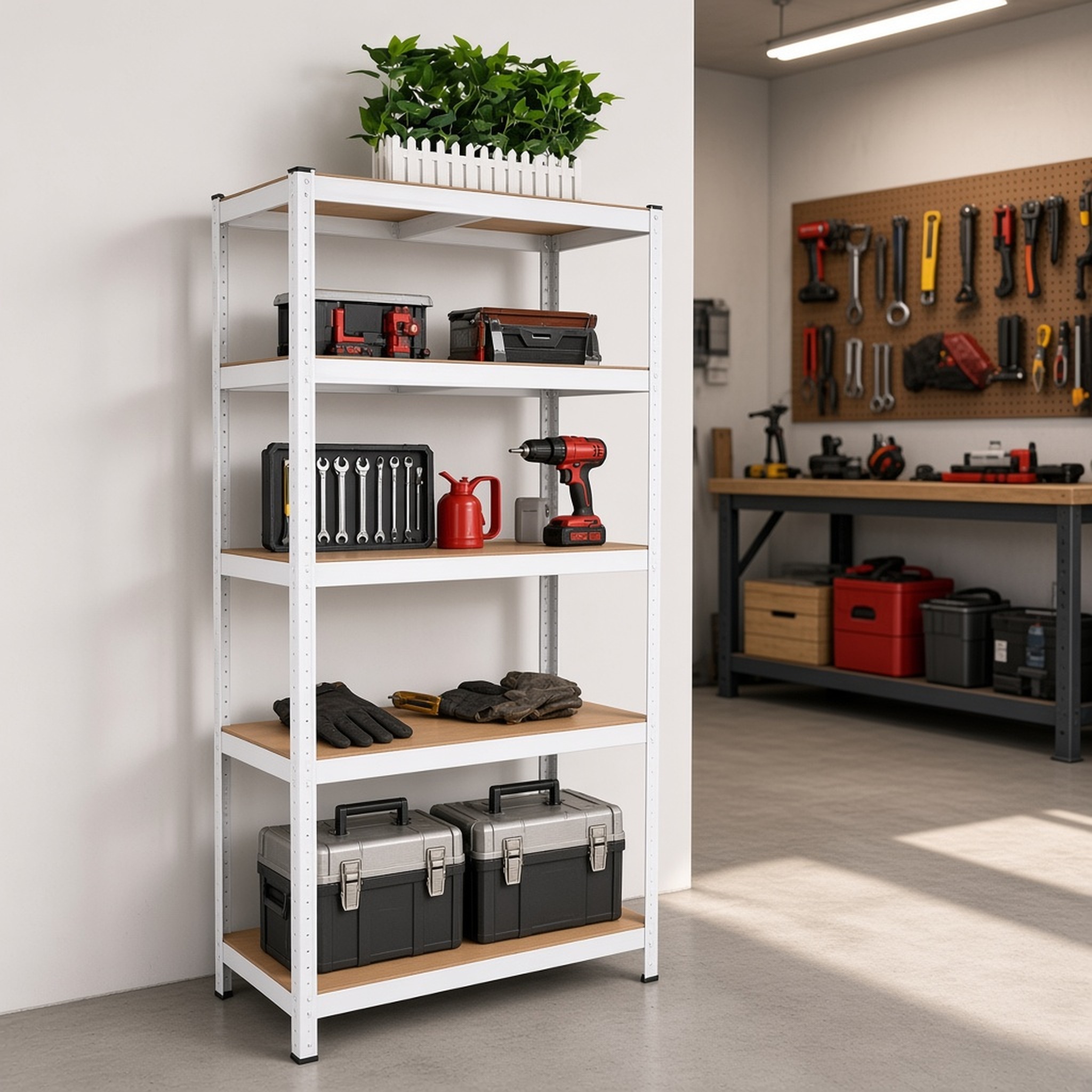 5-Tier Adjustable Metal Shelving Unit, 29 x 12 x 59 in, photo 6 of 6