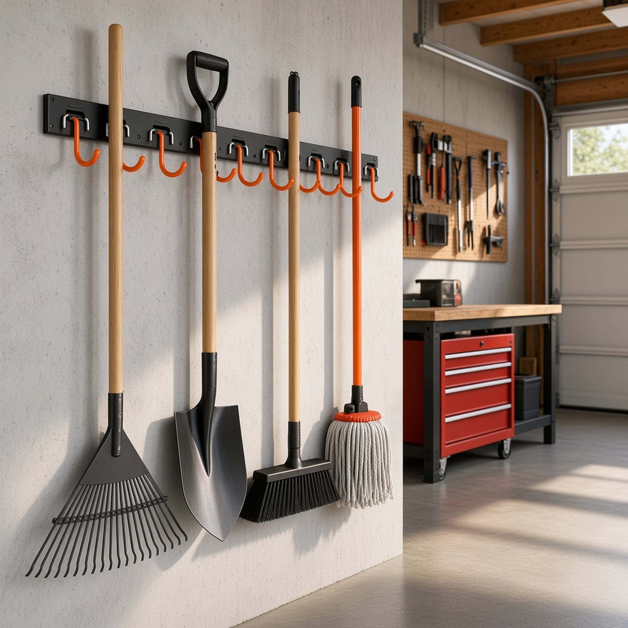64 in Garage Tool Organizer Wall Rack, 20 Hooks, photo 3 of 6
