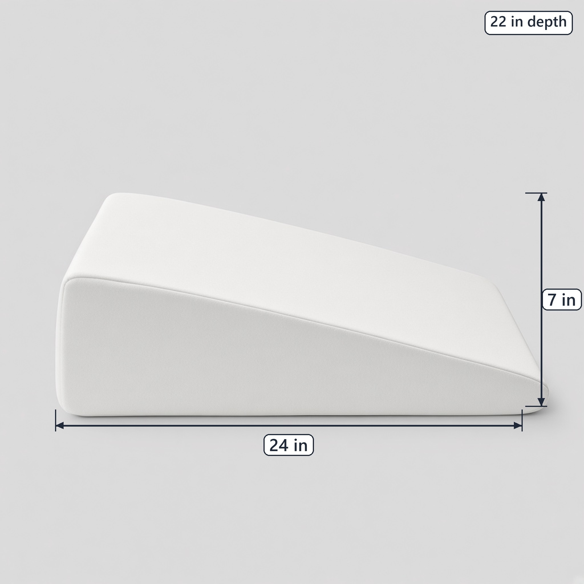 Memory Foam Wedge Pillow, 24 x 22 x 7 in, photo 2 of 6