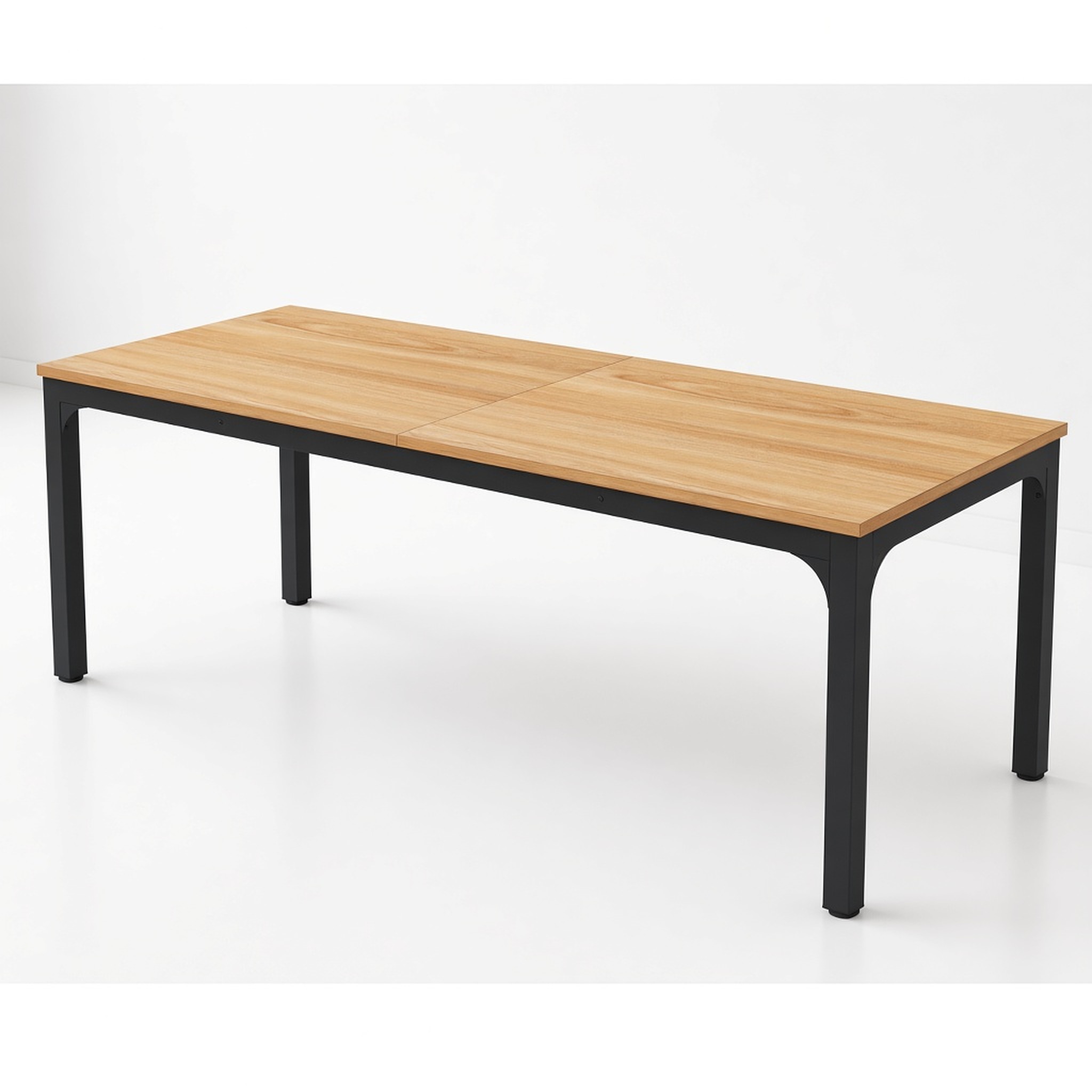 Light Walnut 78.74-Inch Two-Person Computer Desk, photo 6 of 8