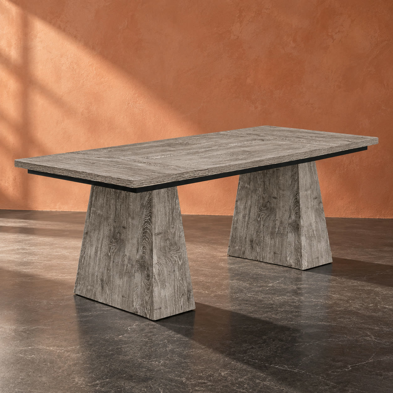 Gray 63-Inch Executive Desk with Dual Pedestal Base, photo 6 of 6