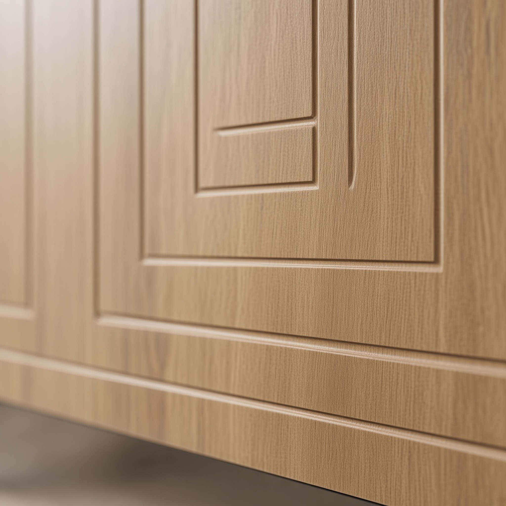 Light Oak 5-Tier Shoe Cabinet with Geometric Doors, photo 5 of 6