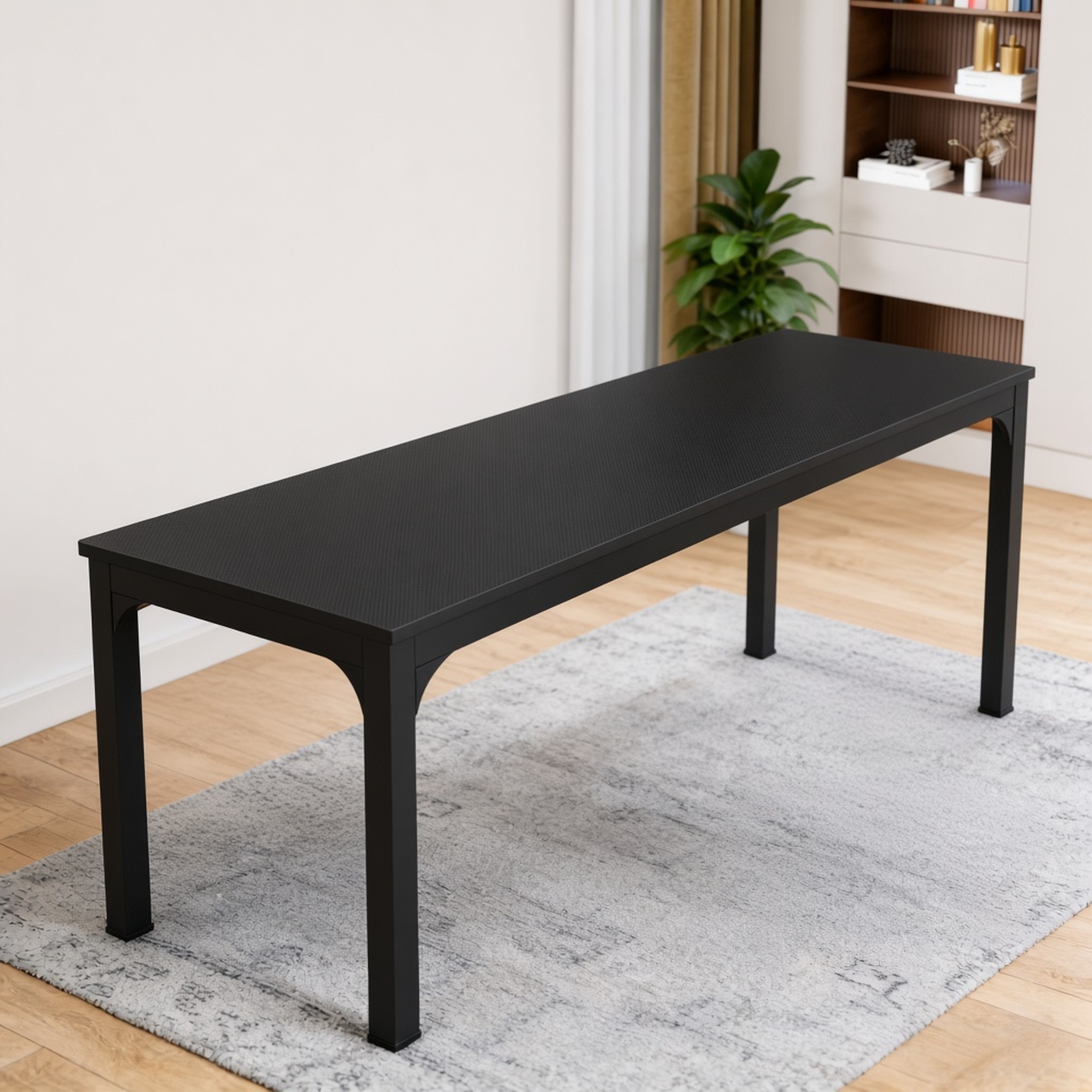 Black 78.74-Inch Two-Person Computer Desk, photo 1 of 6