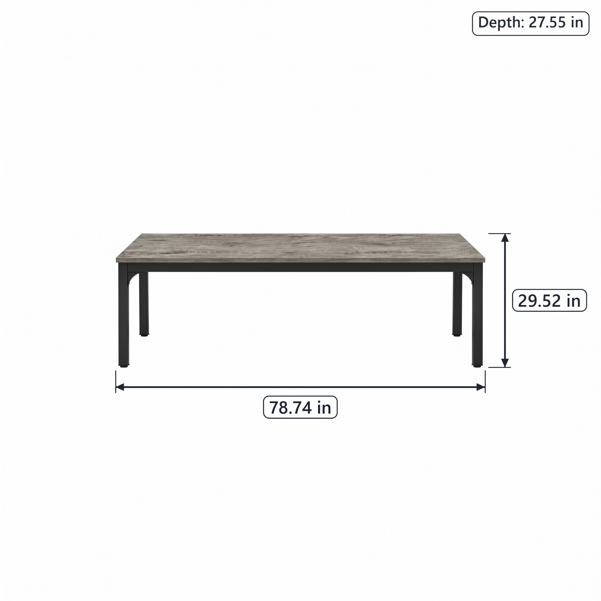 Gray 78.74-Inch Conference Table, photo 7 of 7