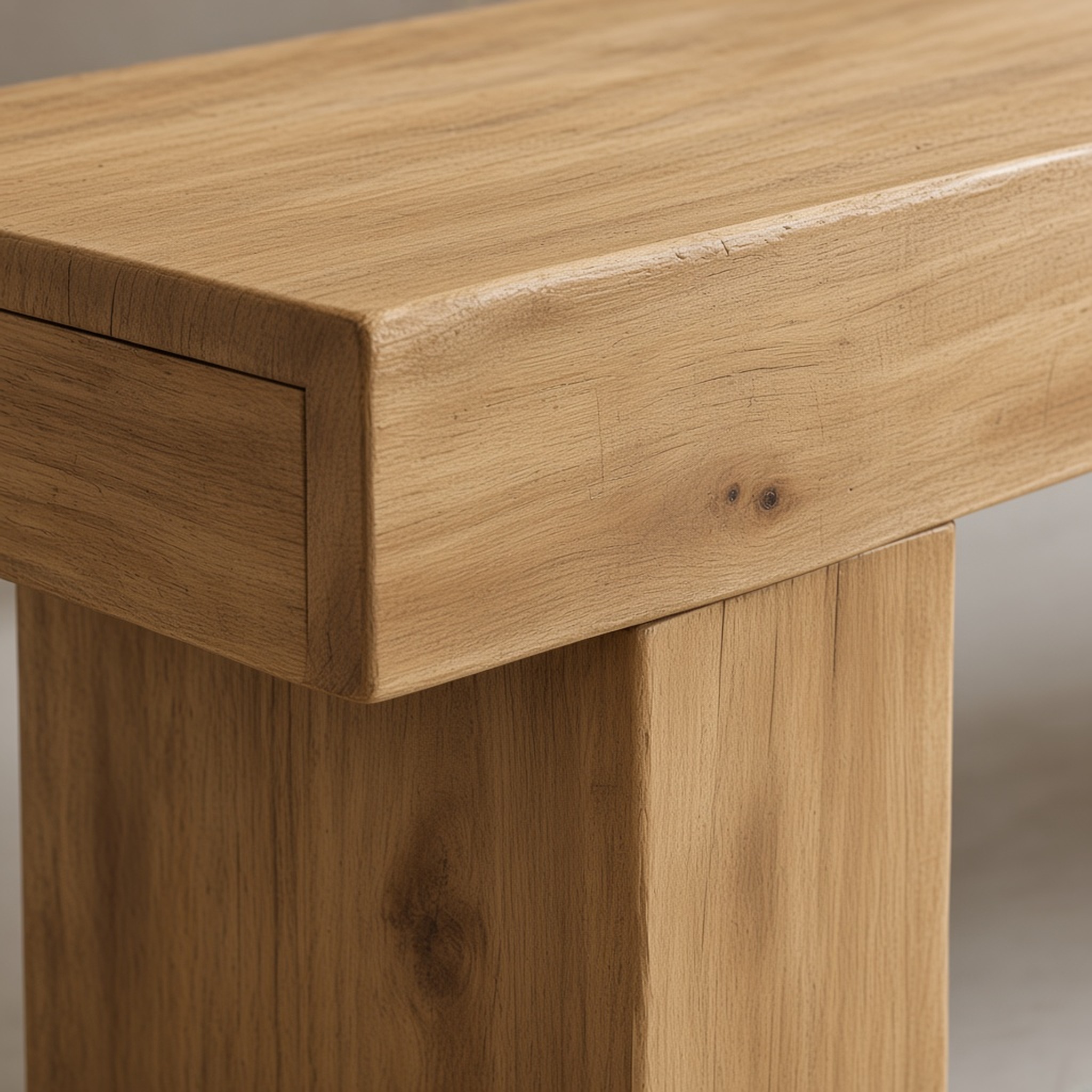 Solid Fir Entryway Bench with Asymmetric Legs, photo 3 of 4