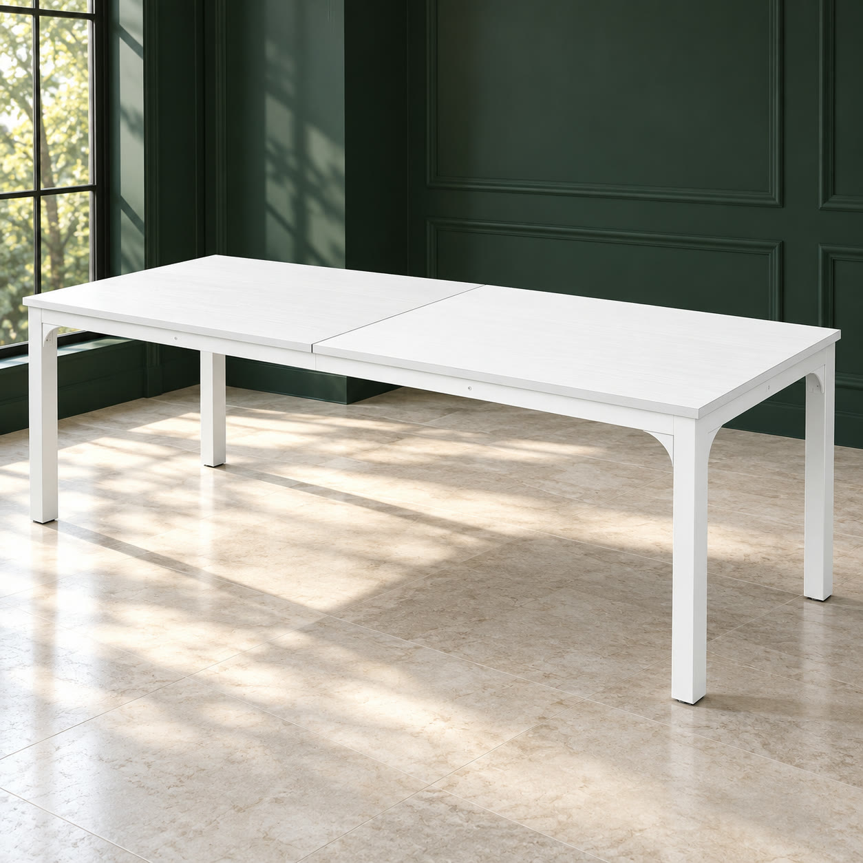 Two-Person Computer Desk, 79 in, White, photo 1 of 6