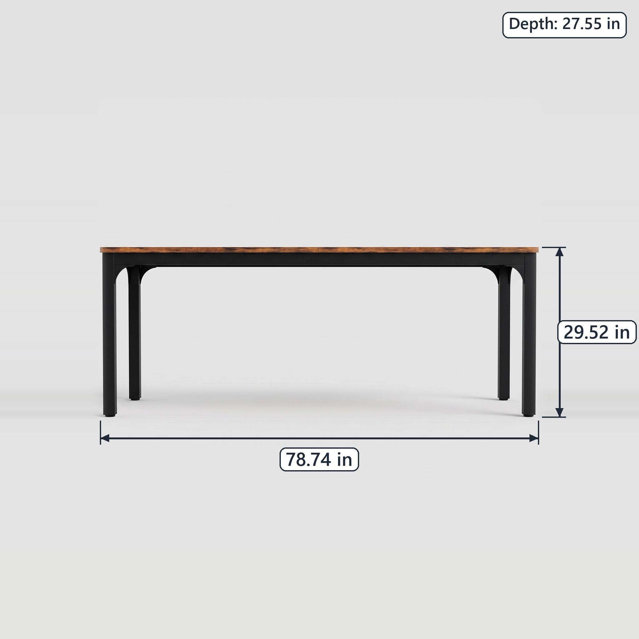 Two-Person Computer Desk, 79 in, Rustic Brown, photo 2 of 5