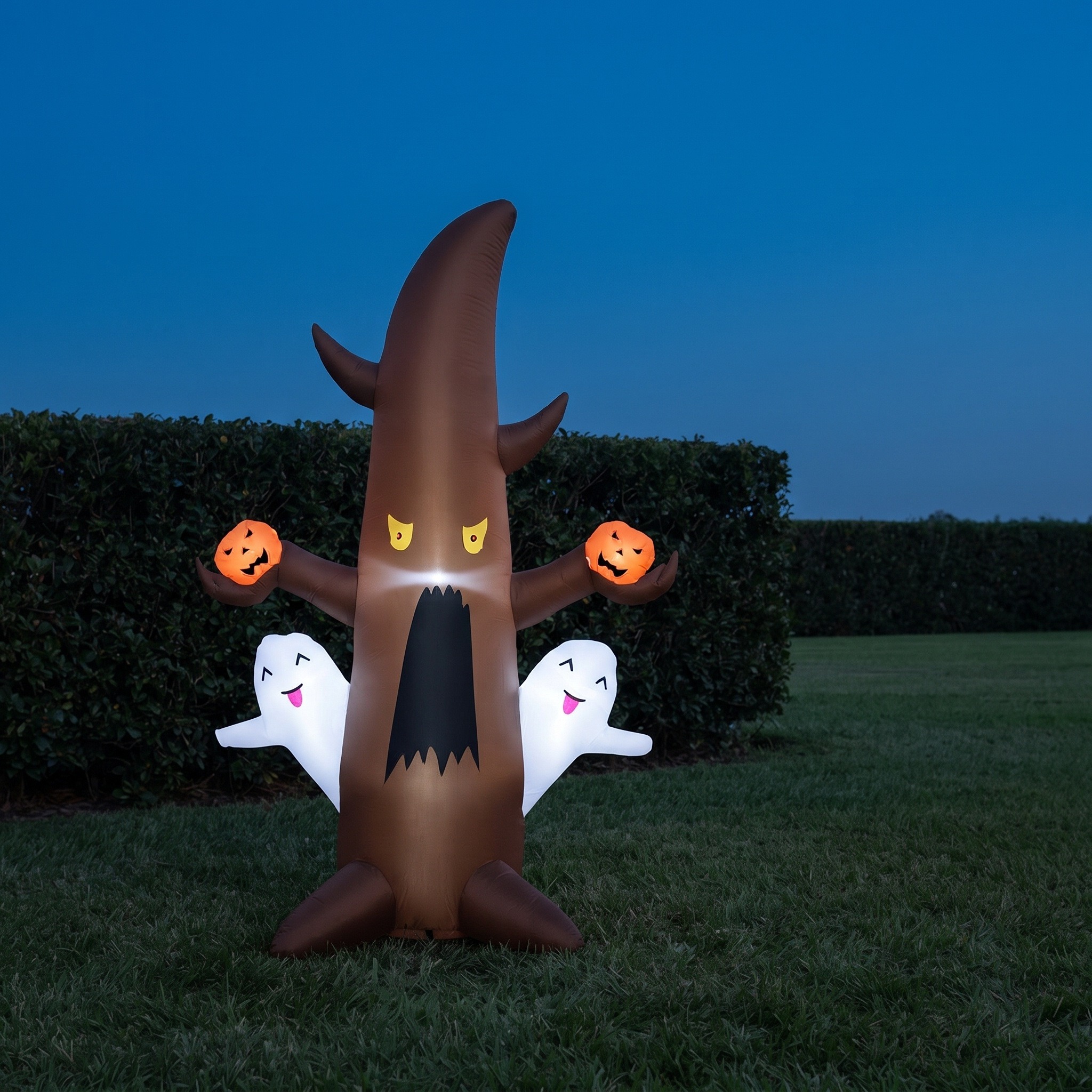 5 ft Inflatable Ghost Tree with Pumpkins, Brown, photo 1 of 5