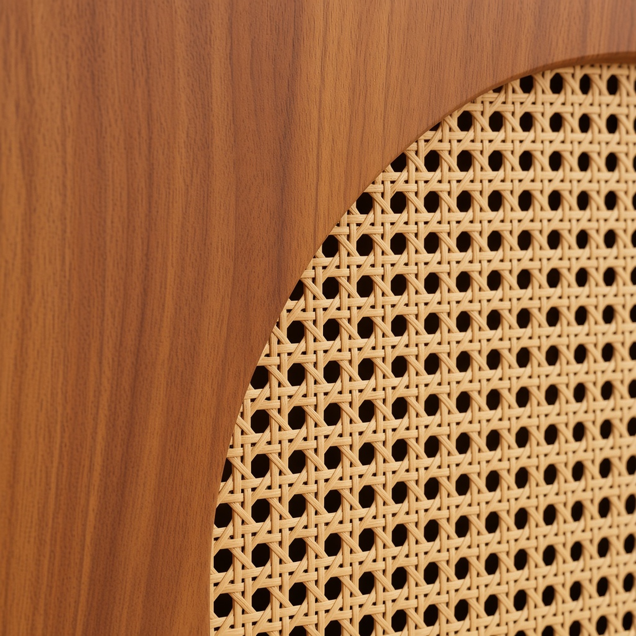 Sideboard Buffet Cabinet with Arched Rattan Doors, photo 5 of 5