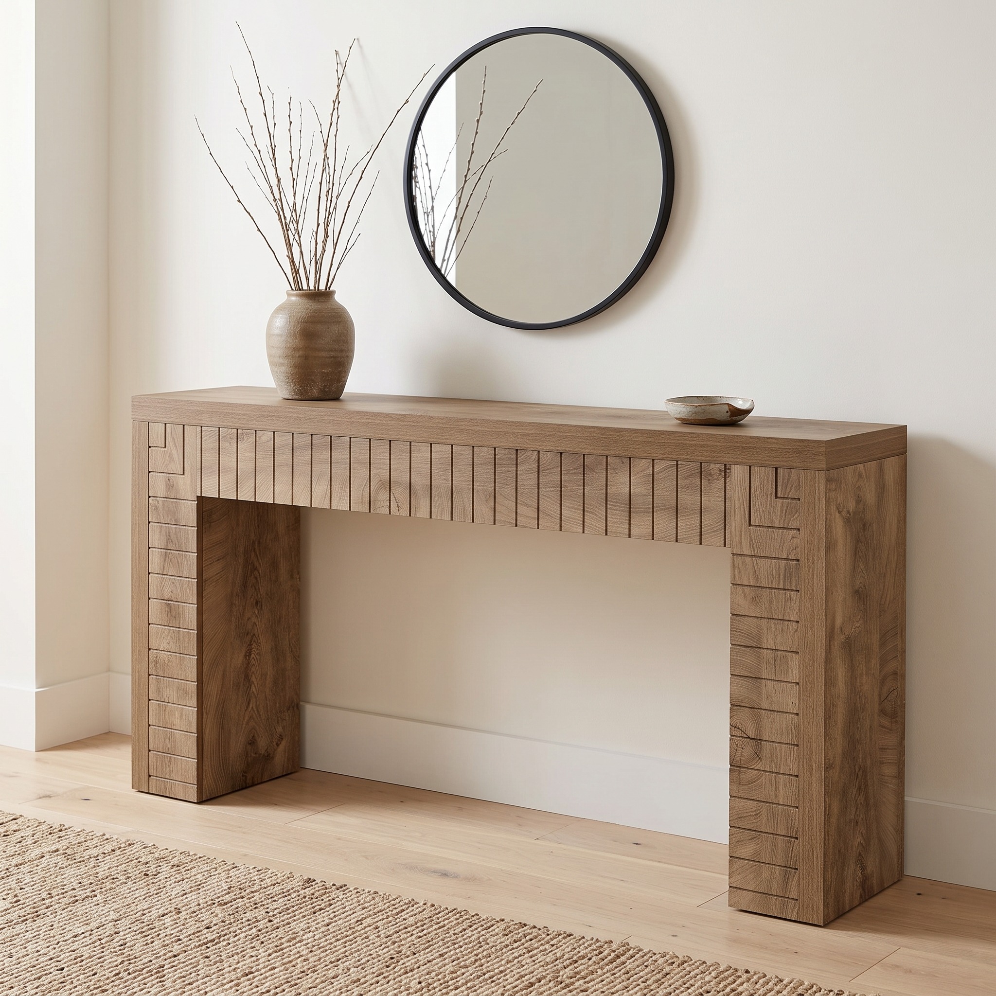 Console Table with Grooved Front Panel, photo 2 of 5