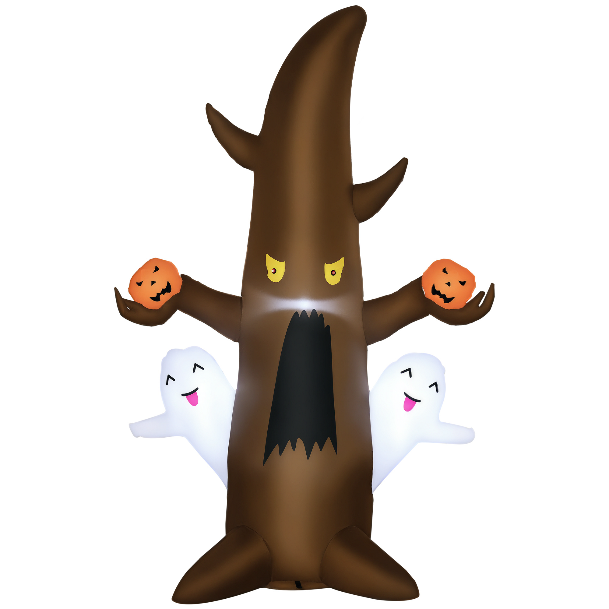 5 ft Inflatable Ghost Tree with Pumpkins, Brown, photo 3 of 5