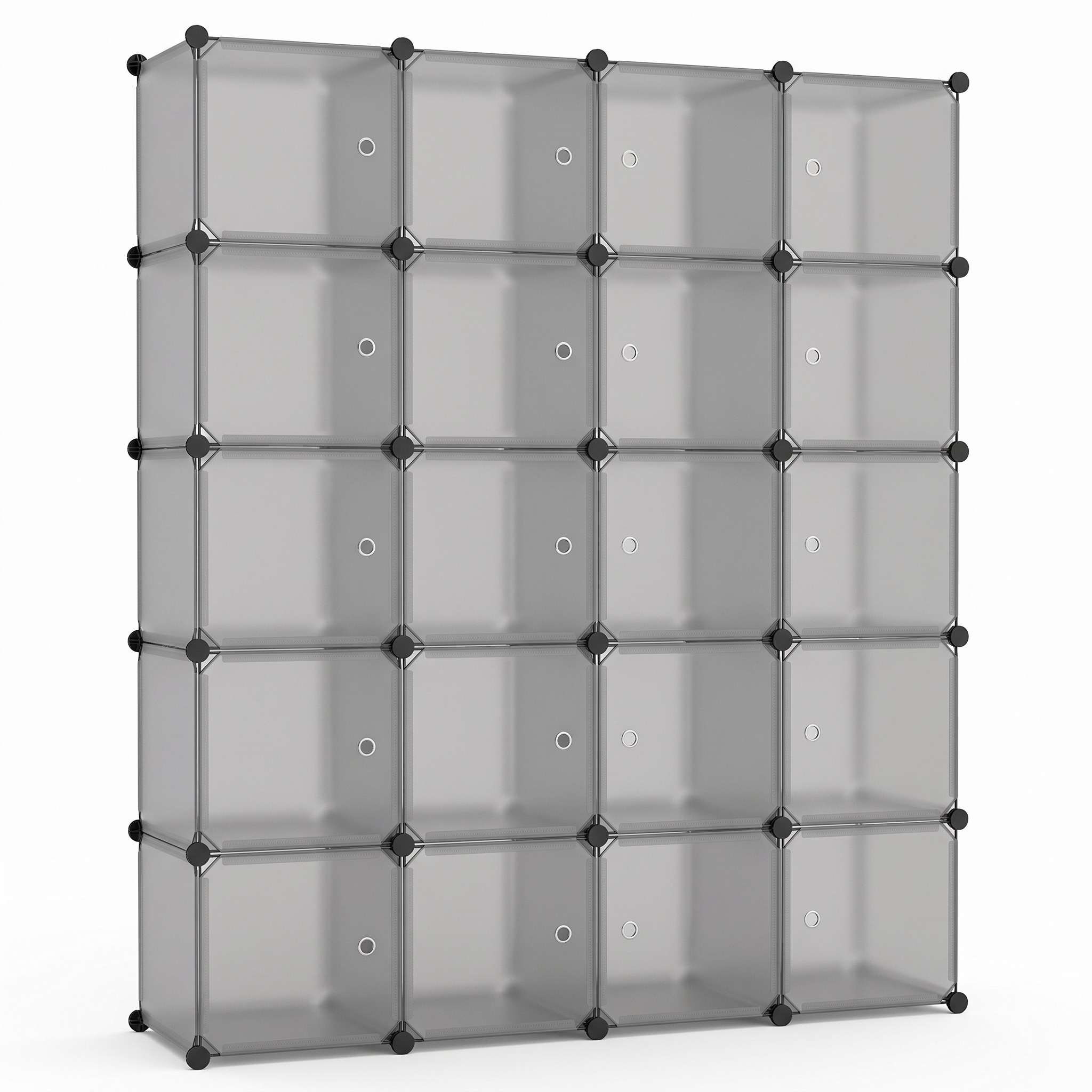 20-Cube Gray Modular Shoe Rack & Closet Organizer, photo 1 of 5