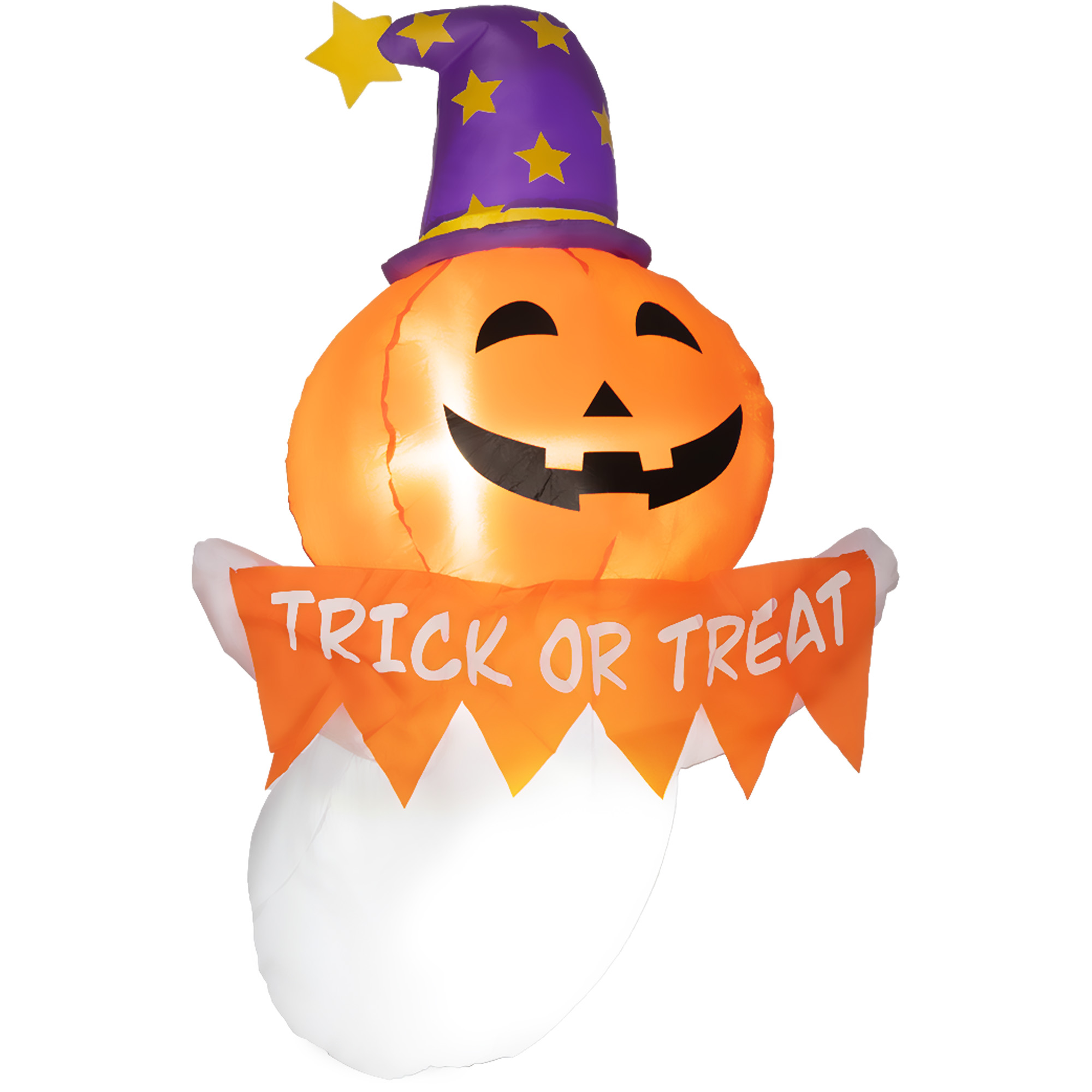 Inflatable Halloween Window Ghost with LED Lights, 41 in, Orange, photo 3 of 5