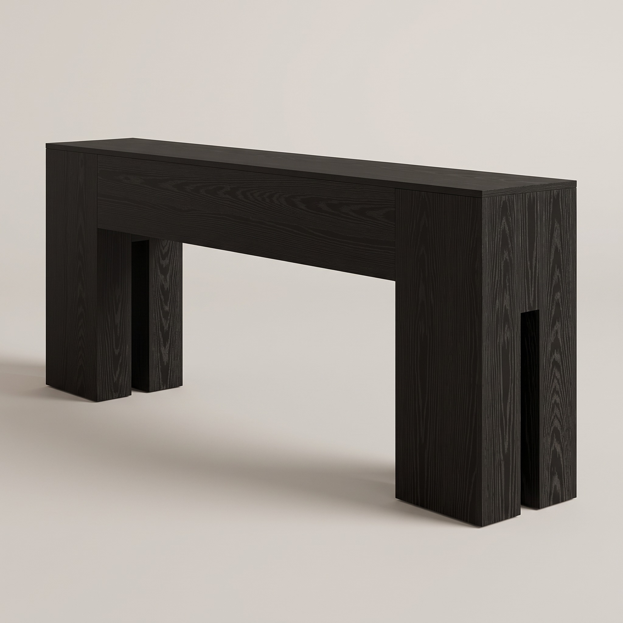 Wooden Hallway Console Table, Black, photo 4 of 5