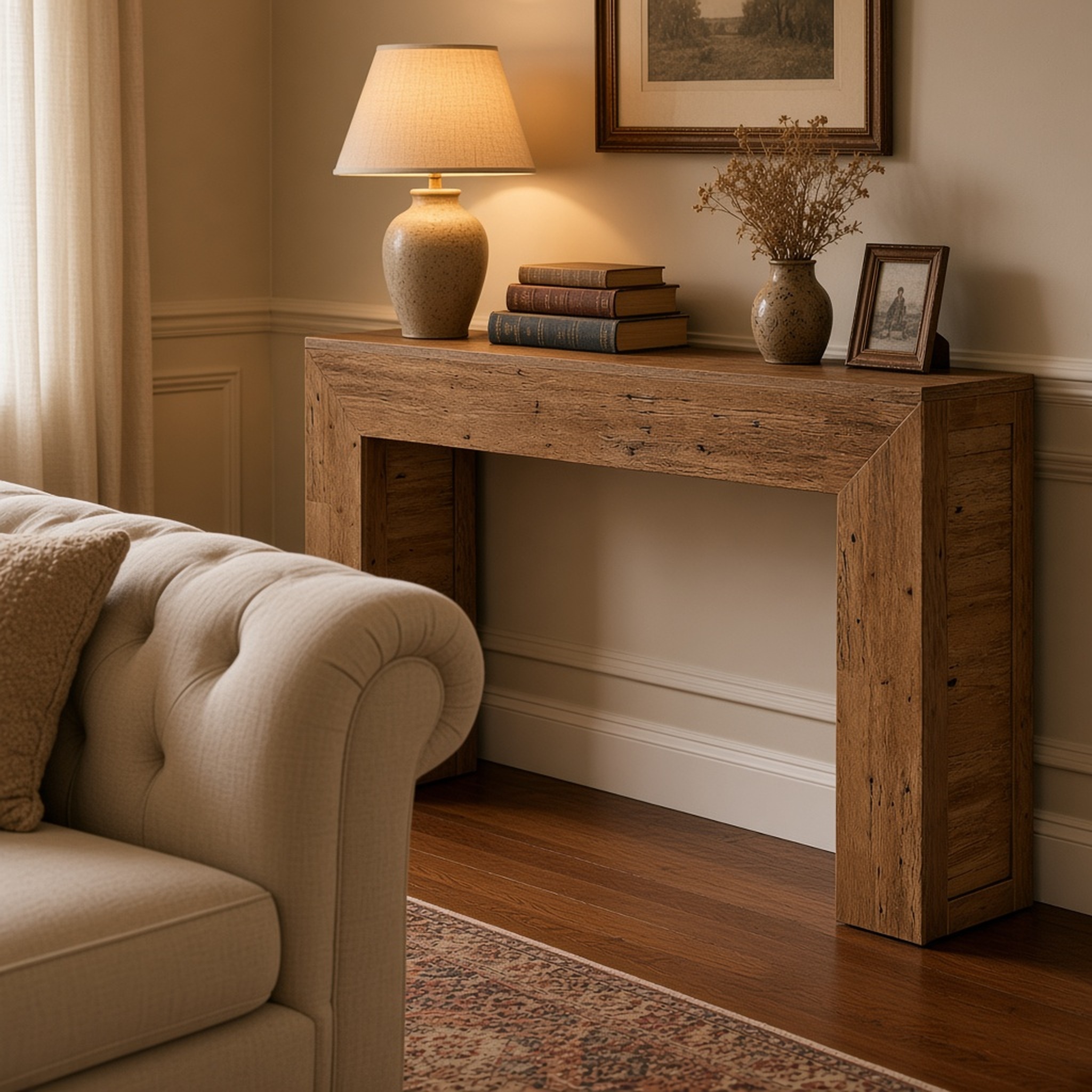 Rustic Waterfall Console Table, photo 2 of 5