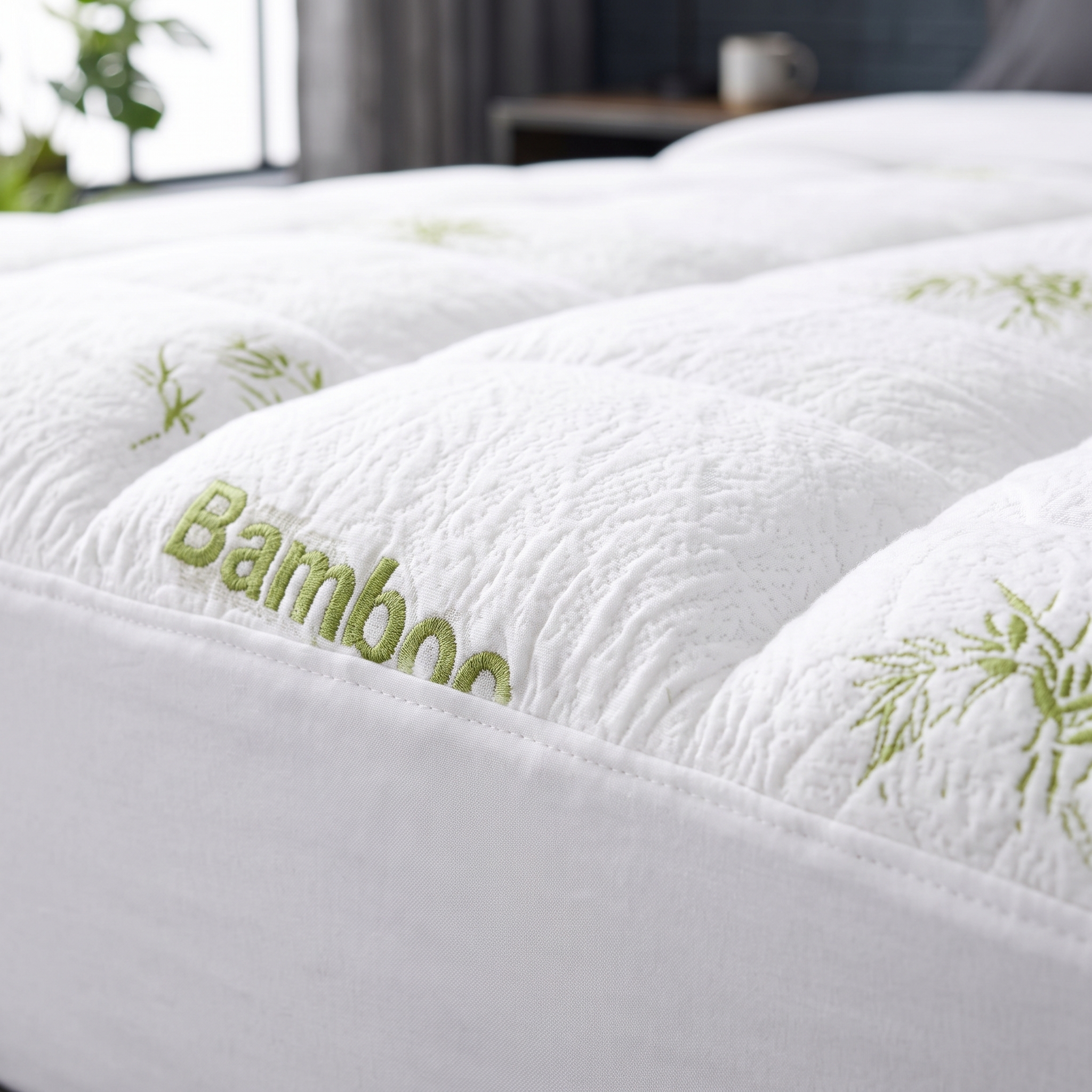 Quilted Deep-Pocket Mattress Topper, Viscose-from-Bamboo Blend, photo 2 of 8