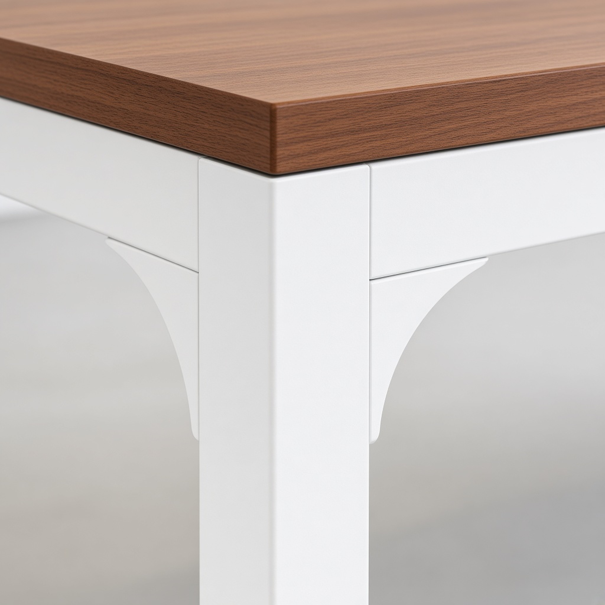 Two-Person Computer Desk, 79 in, Brown and White, photo 4 of 5