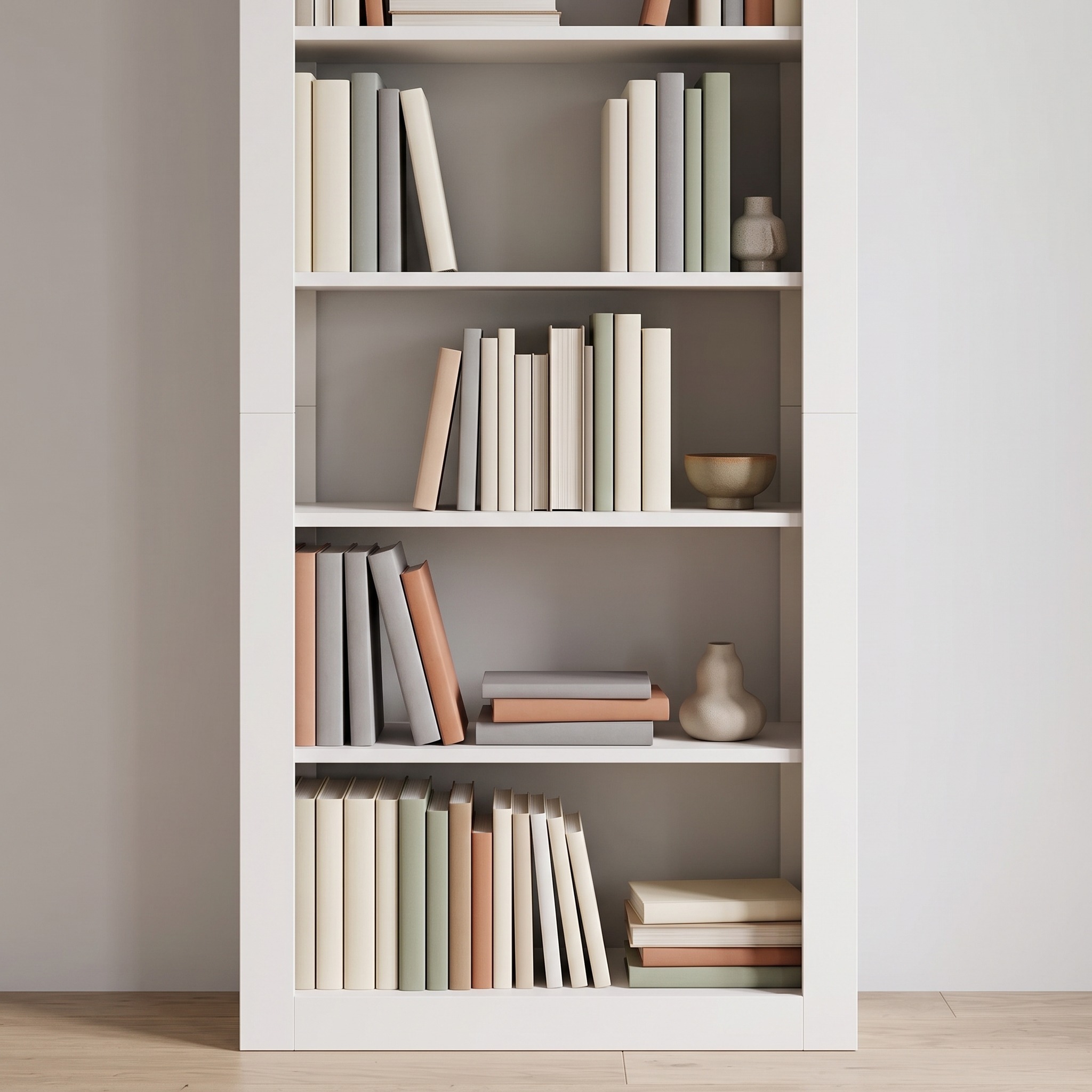 6-Tier Arched Bookcase, 75 in Tall, White, photo 4 of 5