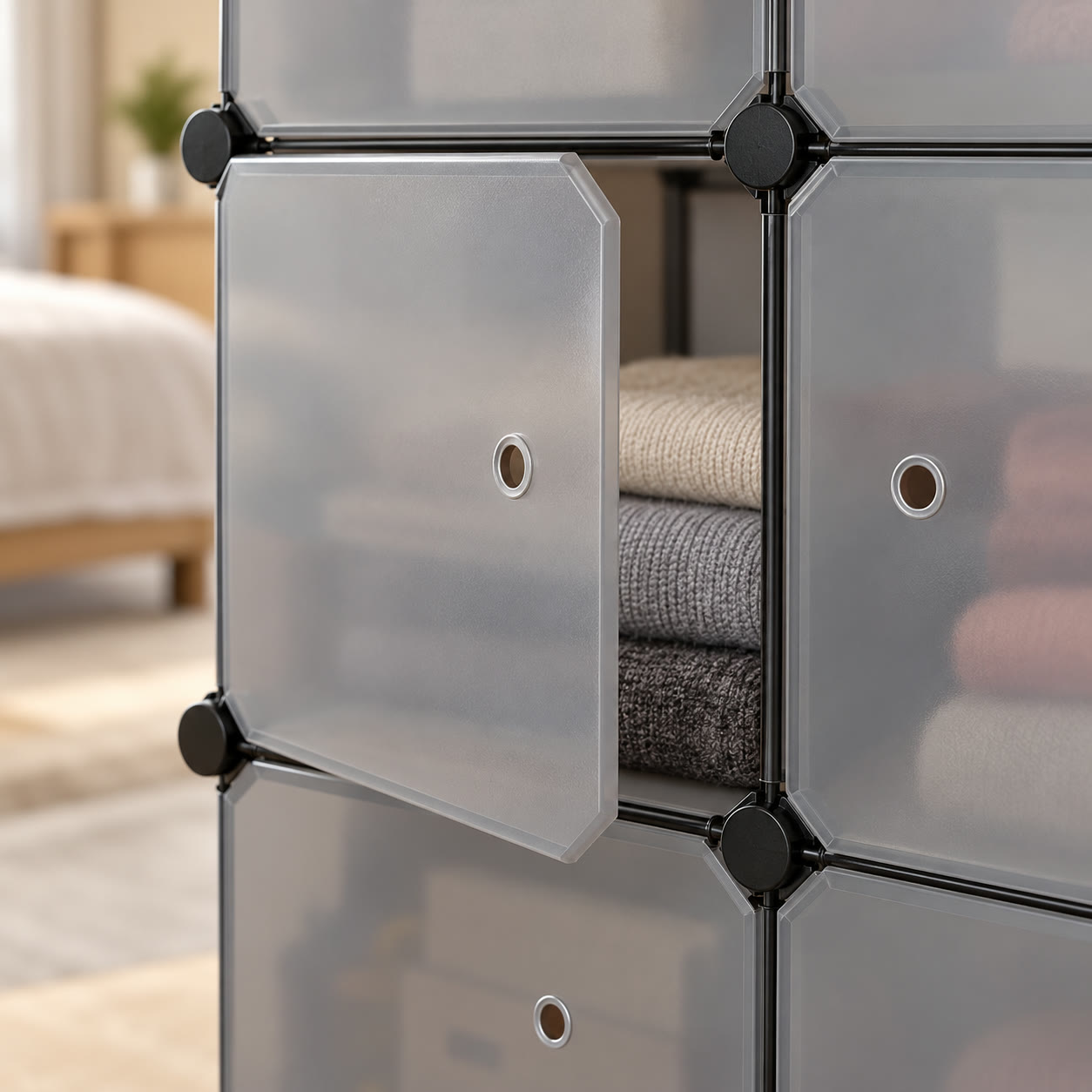 20-Cube Gray Modular Shoe Rack & Closet Organizer, photo 5 of 5