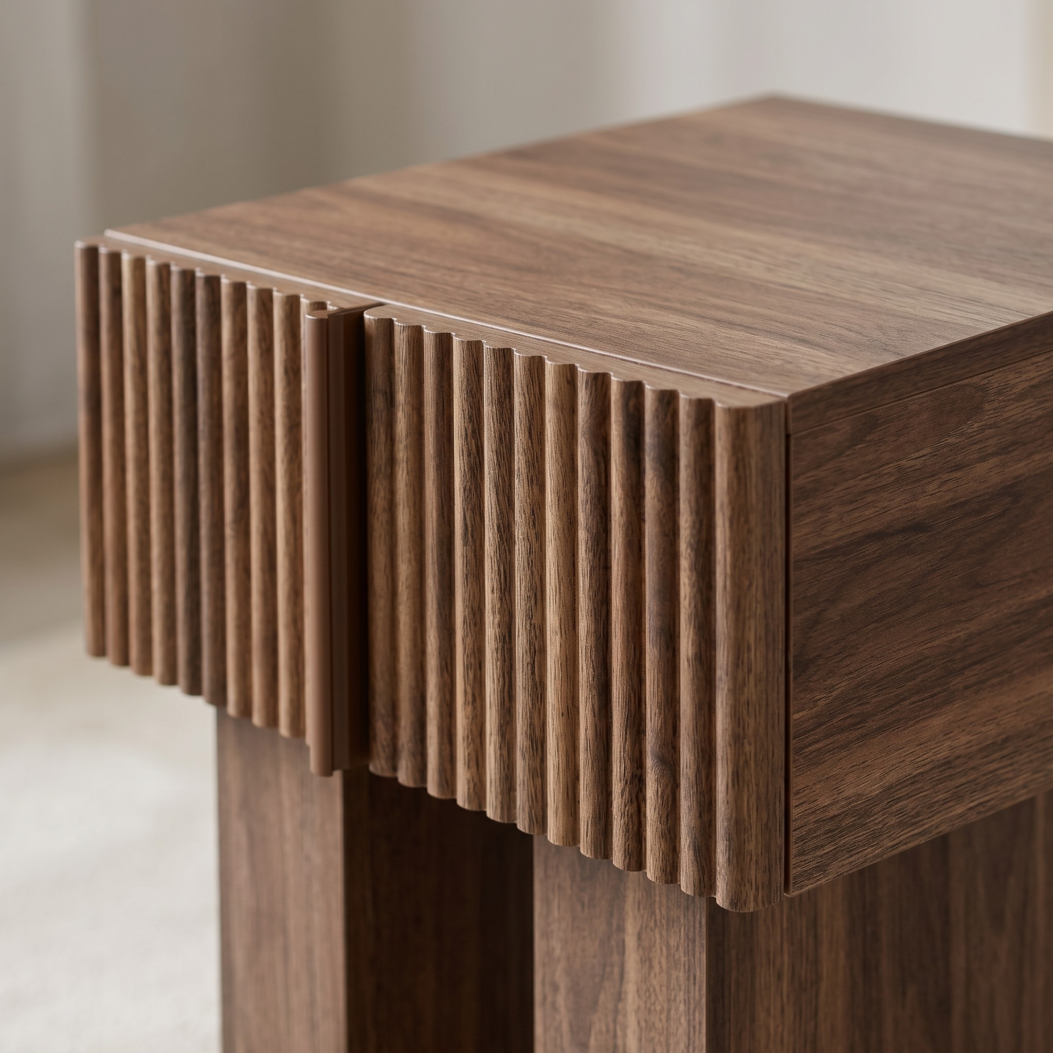 Fluted Nightstand with Drawer, photo 5 of 5