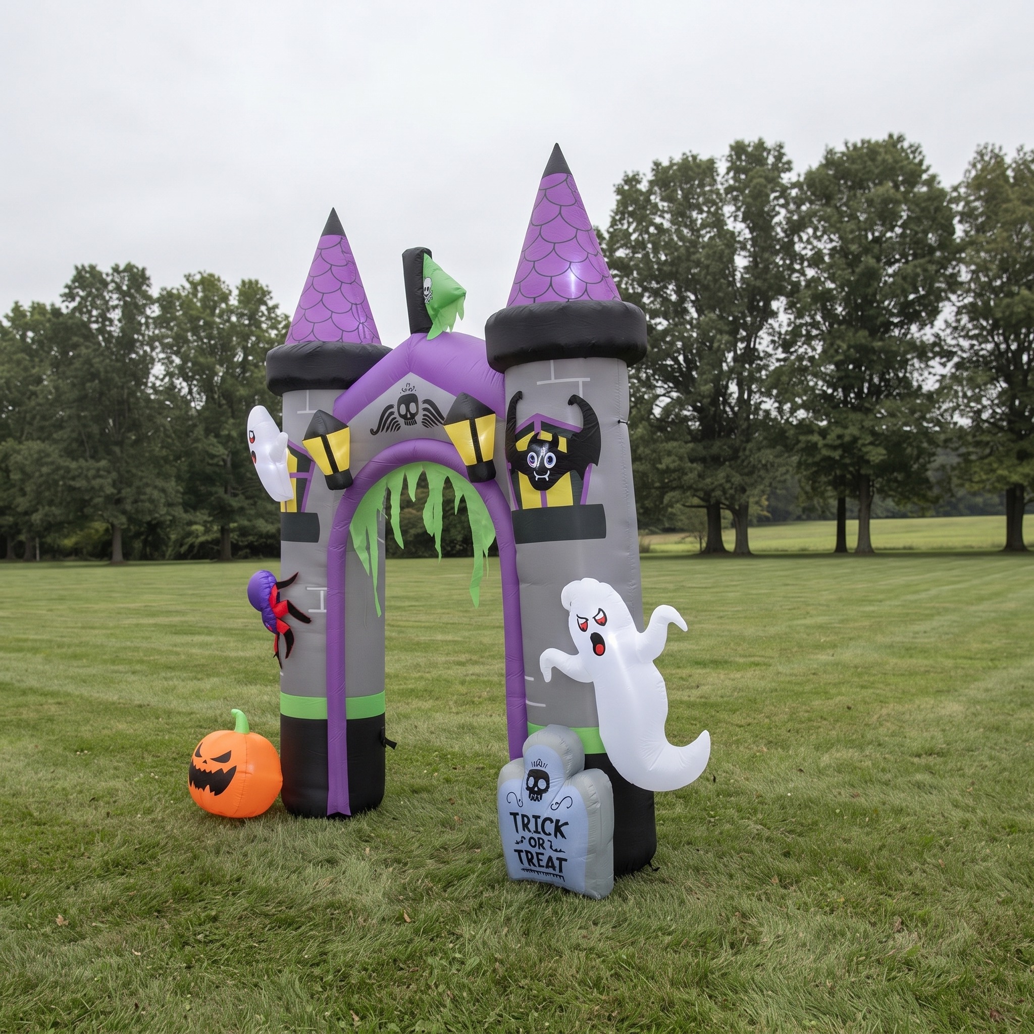 Inflatable Halloween Archway with LED Lights, 12 ft, Multicolor, photo 3 of 5