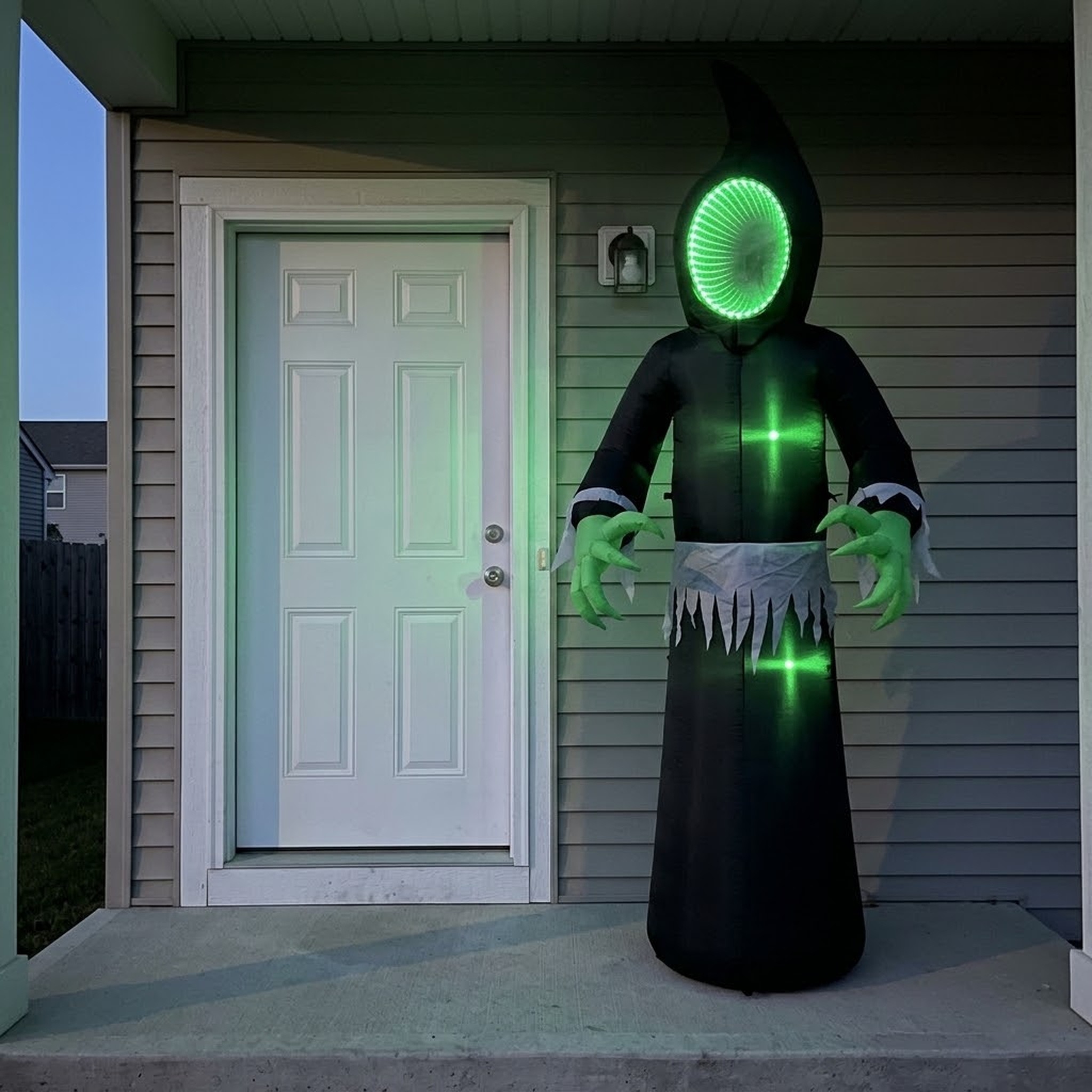 8 ft Inflatable Ghost with Mirror Face, Black, photo 1 of 5
