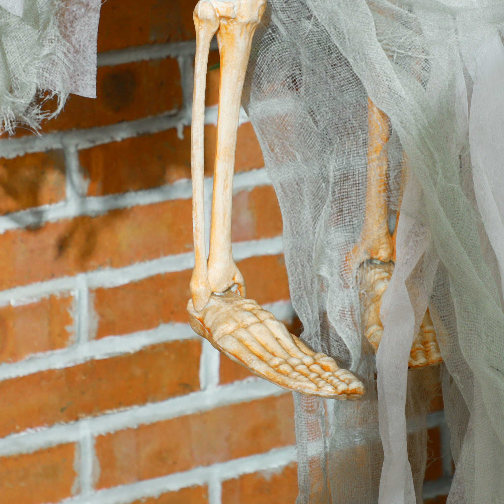 Halloween Hanging Pumpkin Ghost with Sound, 47 in, photo 4 of 5