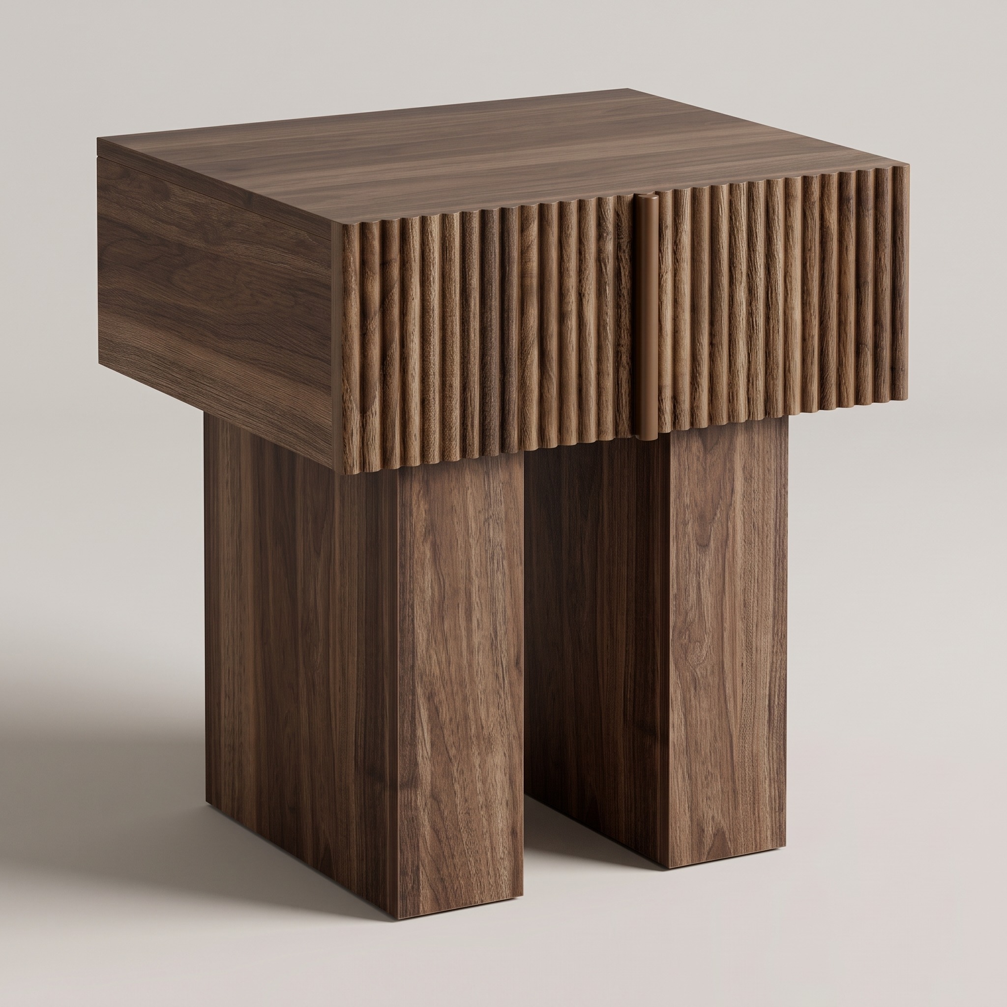 Fluted Nightstand with Drawer, photo 1 of 5