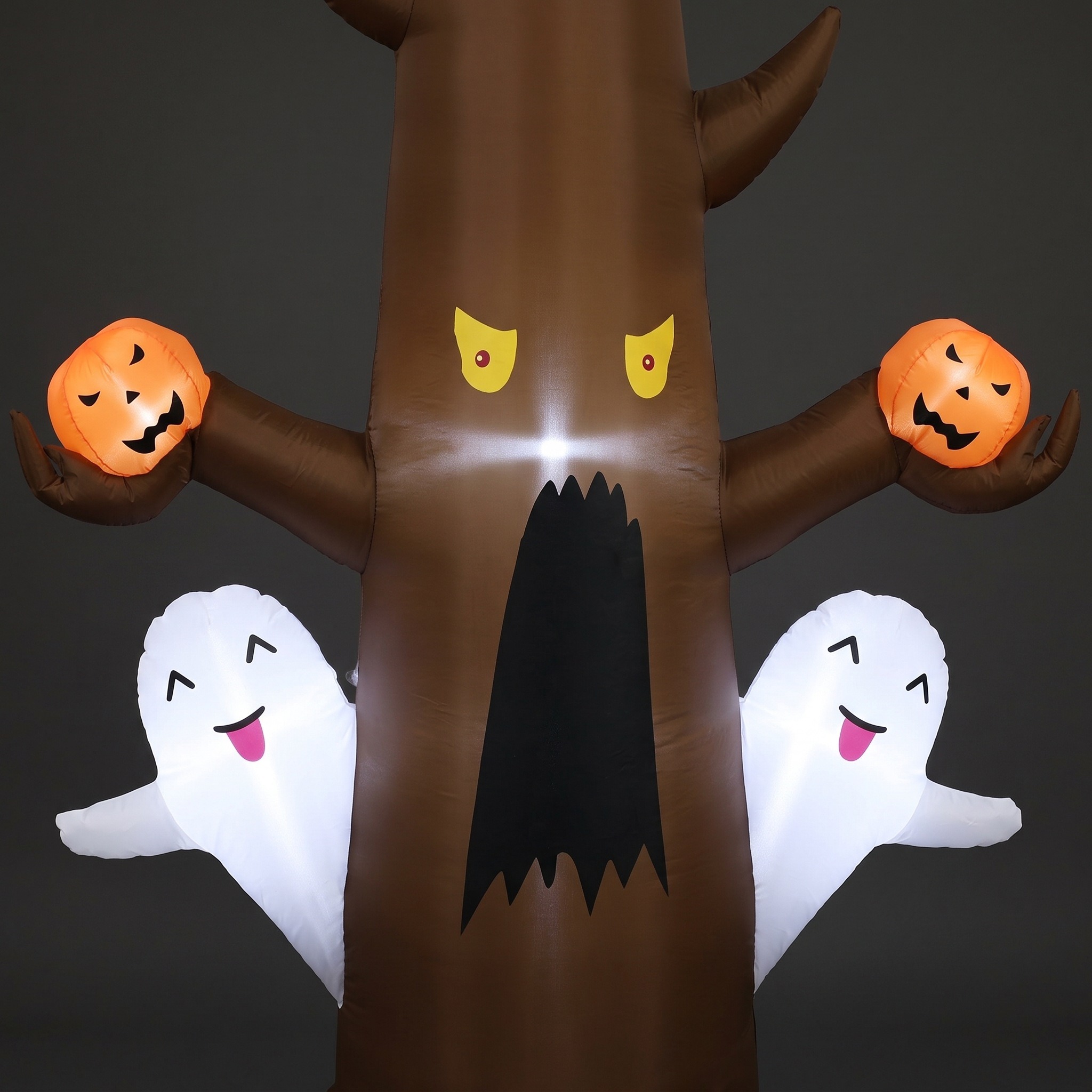 5 ft Inflatable Ghost Tree with Pumpkins, Brown, photo 5 of 5