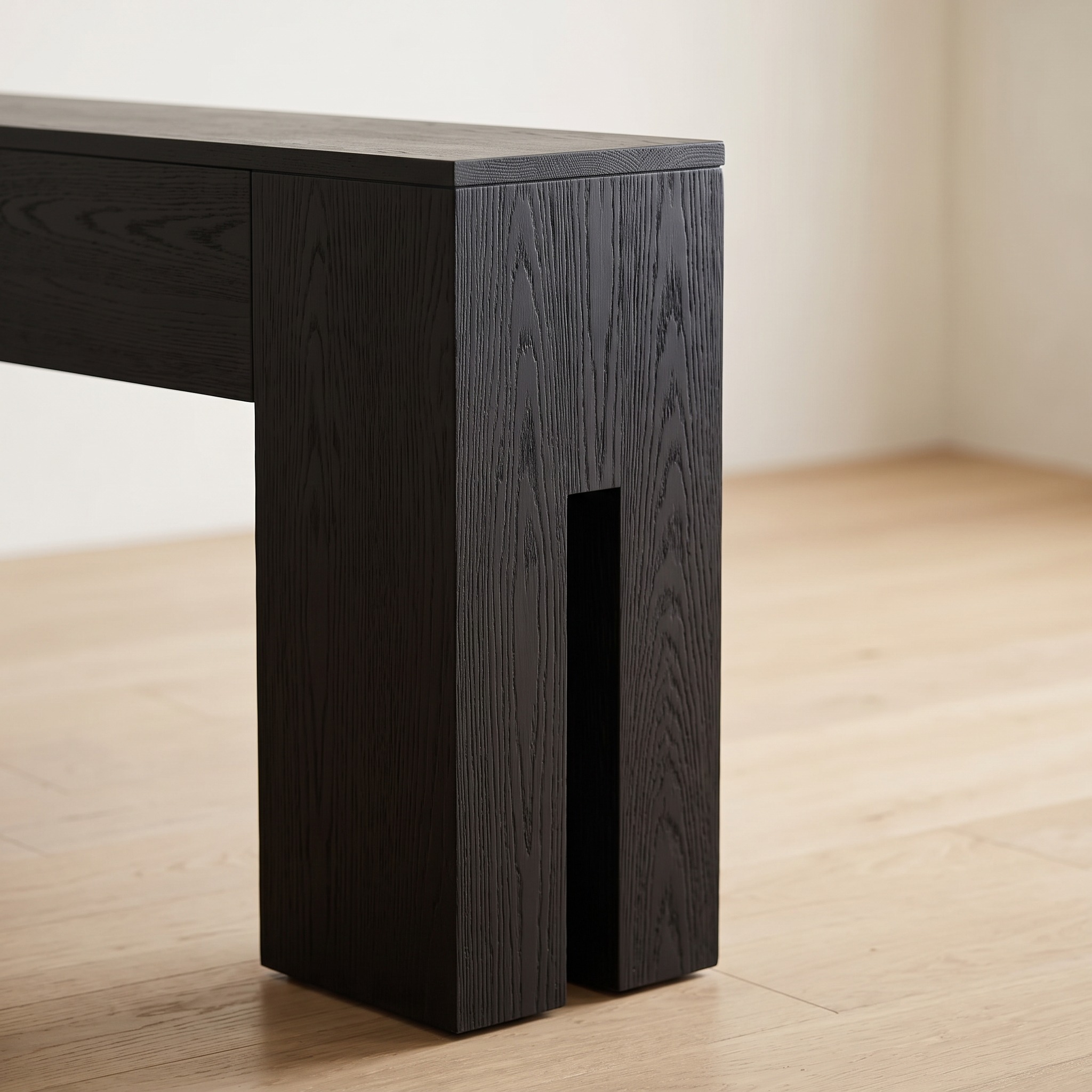 Wooden Hallway Console Table, Black, photo 3 of 5