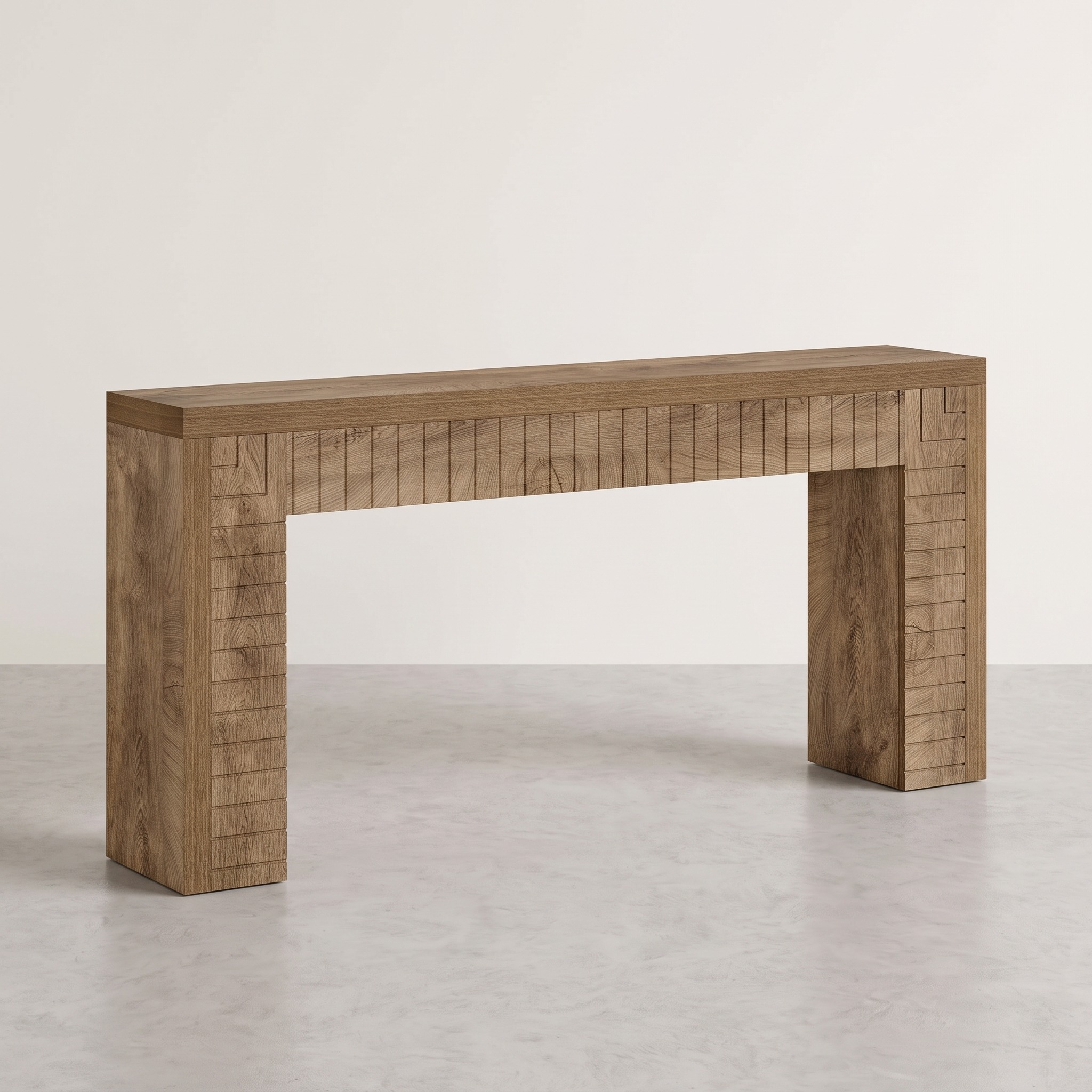 Console Table with Grooved Front Panel, photo 1 of 5